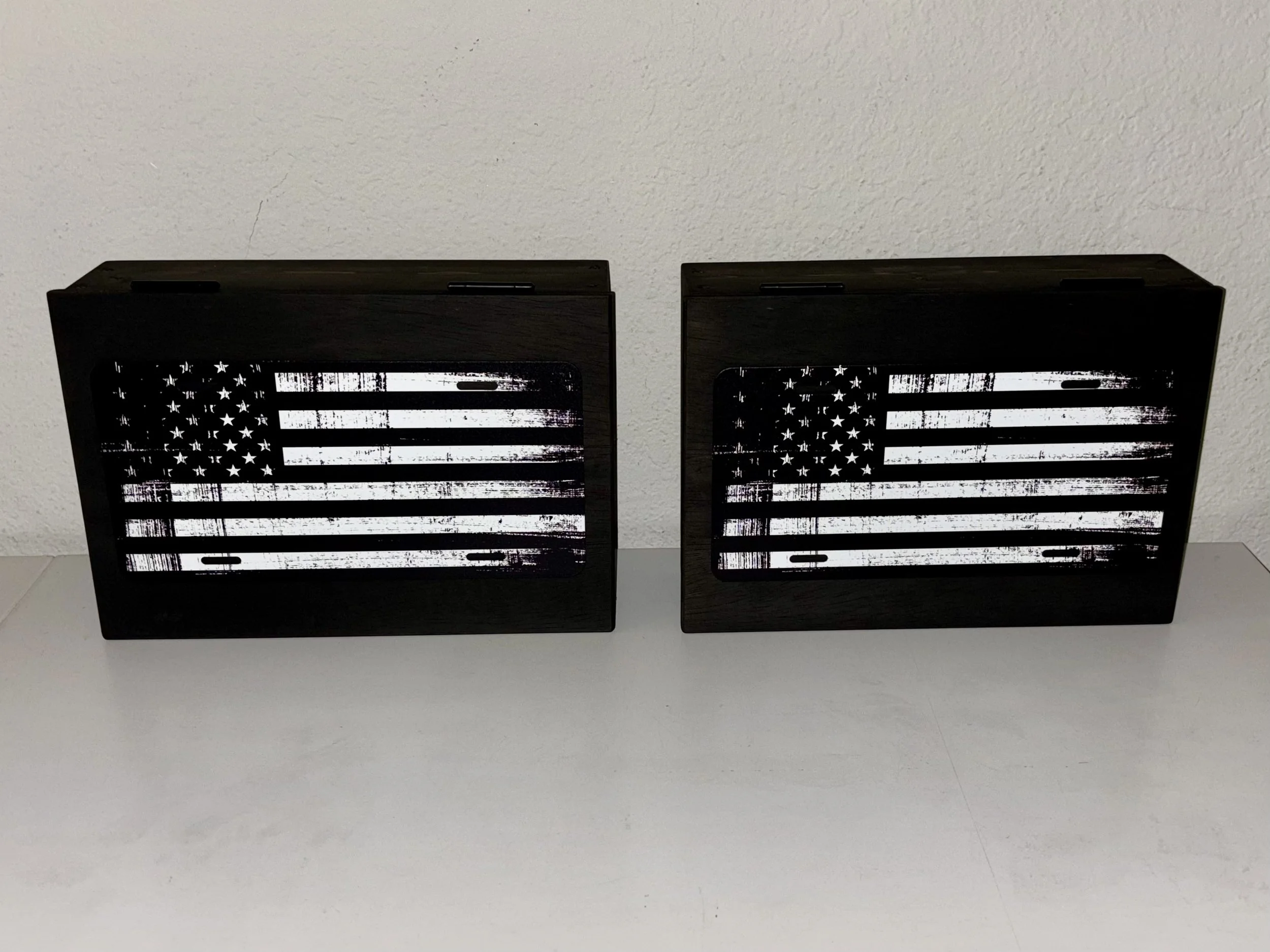 "Black & White" Single Pistol RFID Wall Cabinets