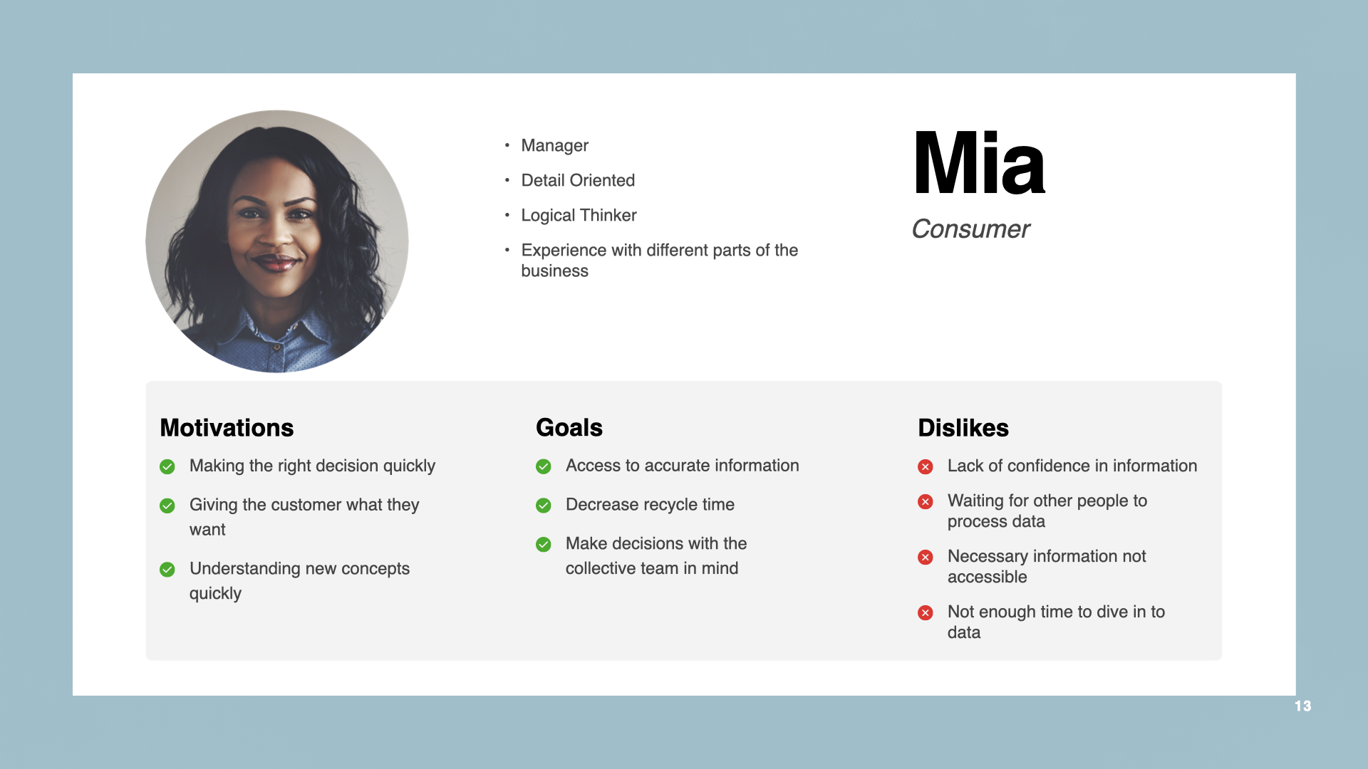 Consumer persona