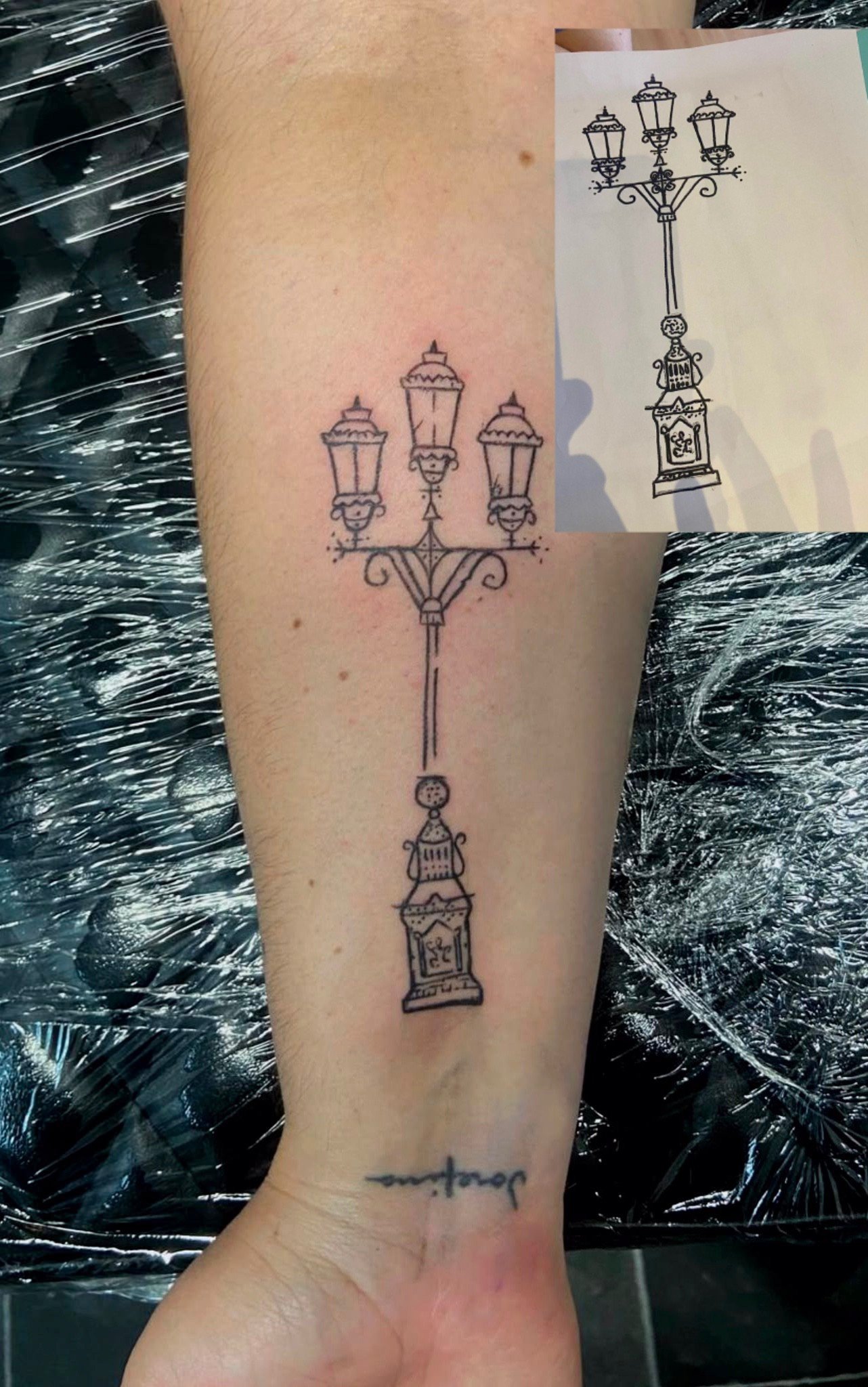 lantern with client drawing.jpg