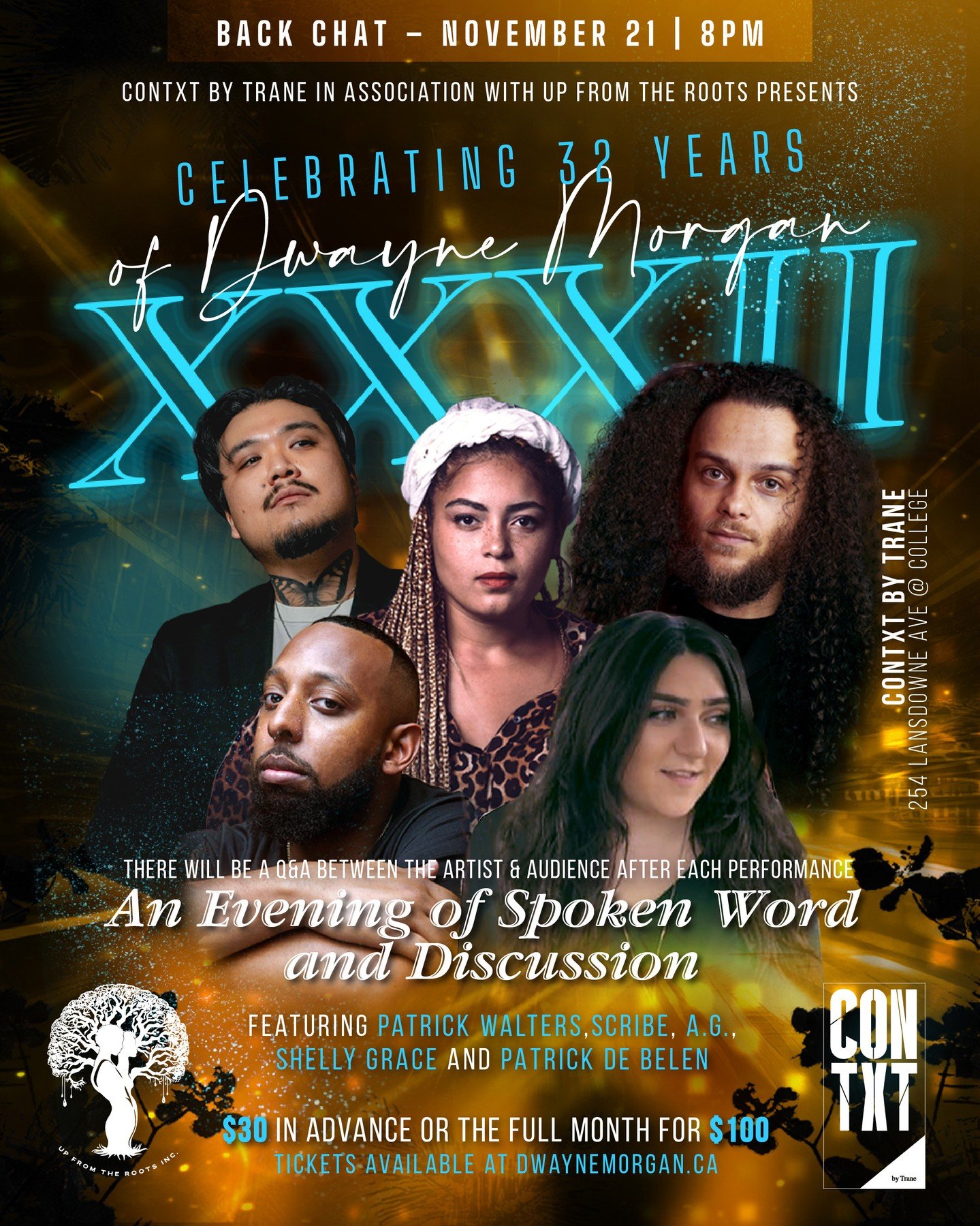 I am so excited to bring this show to you, as part of my 32 year anniversary! Not only will you be hearing from some of the top poets in the city, there will also be a q&amp;a after each of their performances! 

This is a rare opportunity for the poe