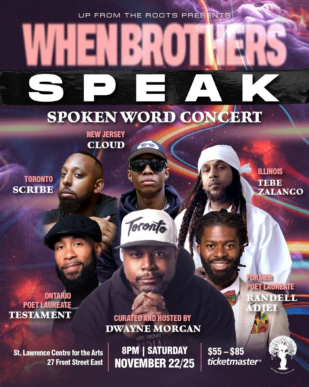 We are now exactly two weeks away from the 2025 edition of North America&rsquo;s largest and longest running showcase of Black male spoken word artists, WHEN BROTHERS SPEAK!!

We&rsquo;ve been amplifying the voices of Black Men since 1999! Get your t
