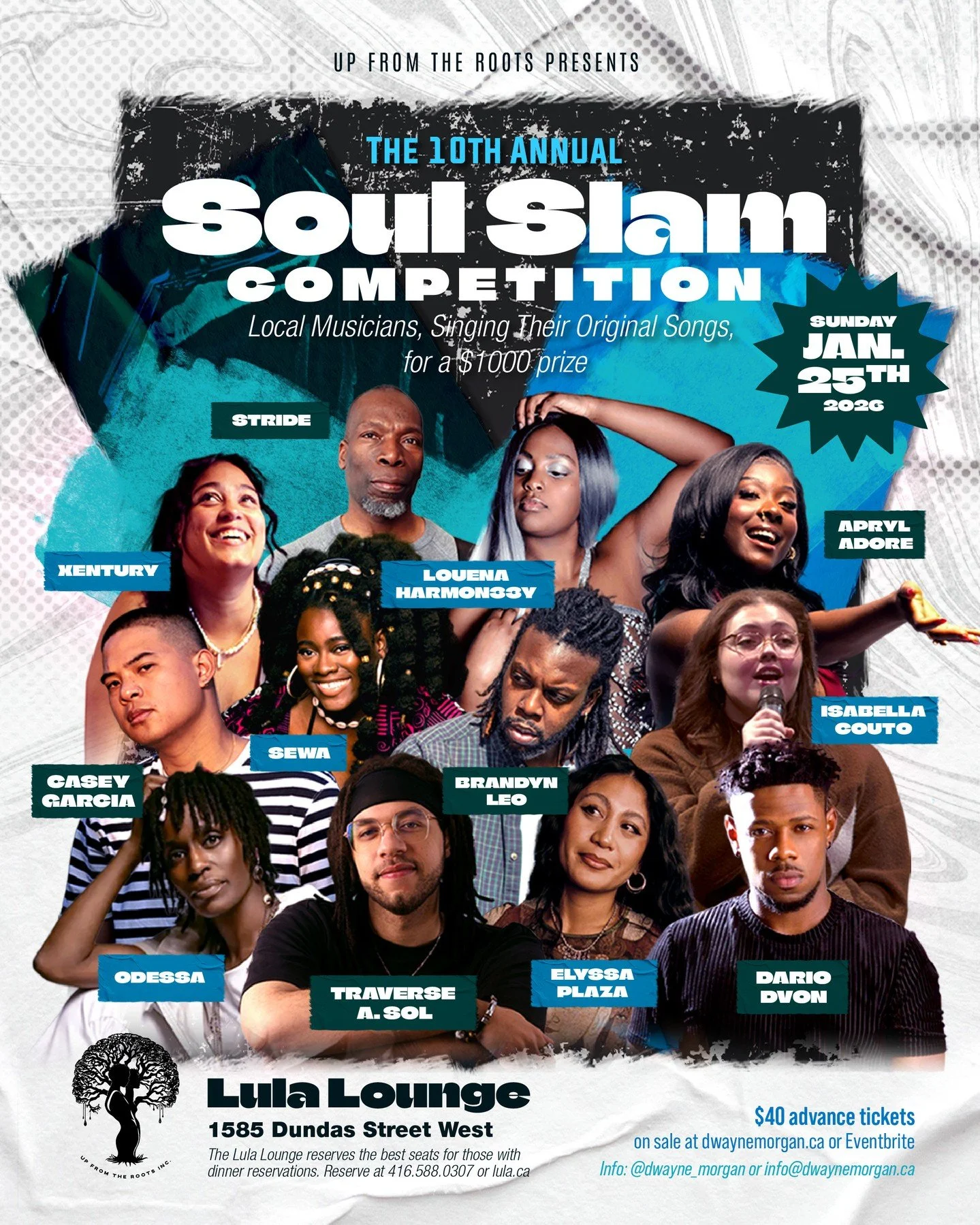 We are now just a week away from one of these artists having a bit more money in their pocket and claiming the crown of the 10th Soul Slam Champion!

Use the link in the bio to secure your tickets!