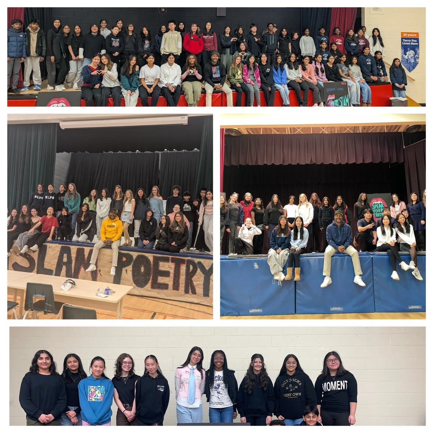 Last week, I facilitated the quarterfinals of my student poetry slam with the York Region District School Board

I am grateful that the school Board embraced this idea when I presented it to them, and has continued to find resources to allow us to co