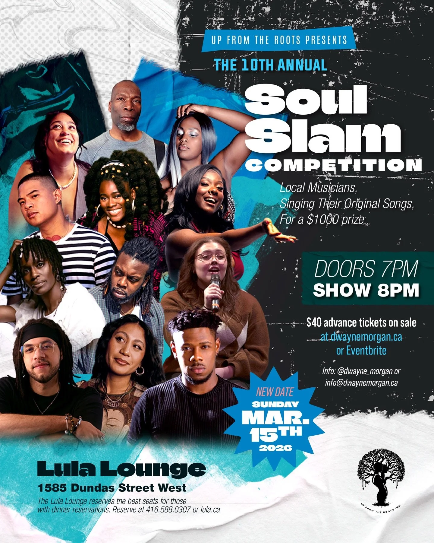 Tonight&rsquo;s the night when we crown the next winner of the Soul Slam!

I put a call, looking for the dopest singers in Toronto, and these 12 answered the call!

Tonight, $1000 is up for grabs and the audience will help decide who gets it!

Use th