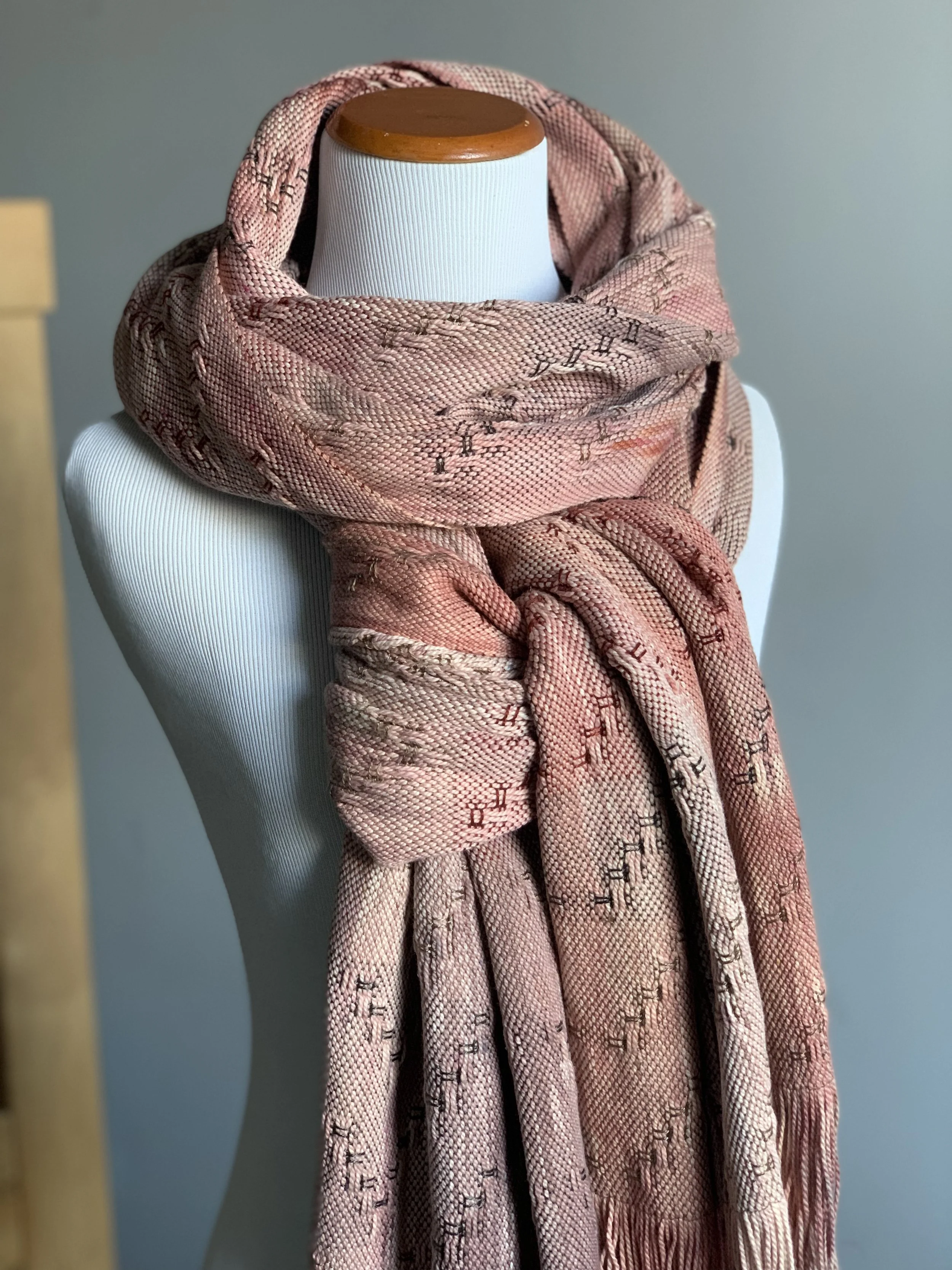 Rose Huck Scarf - tencel wefts
