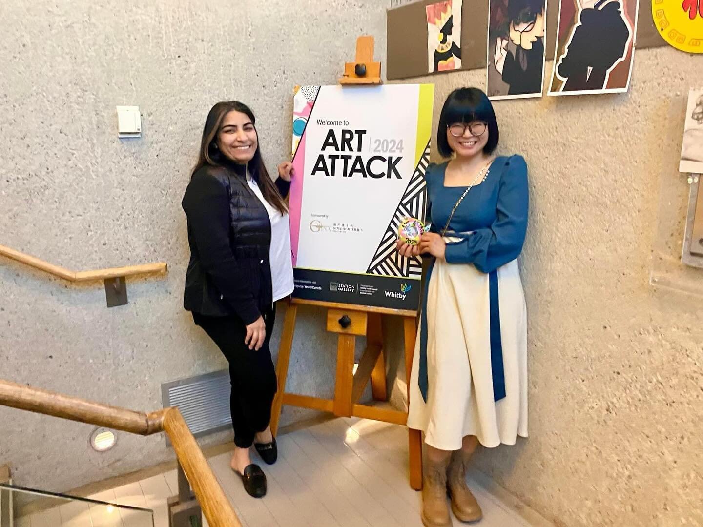 Fantastic Art Attack event at @stationgallery so proud to see Town of Whitby talented youth and their art work. #artattack