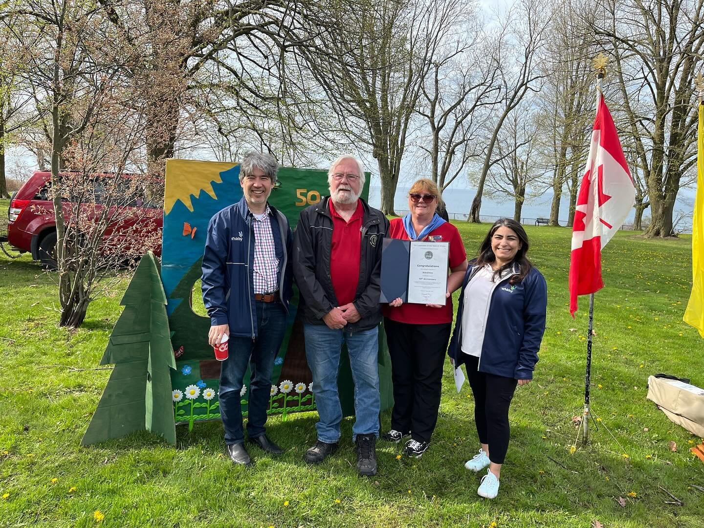 Celebrating 50 years of Scoutrees tree planting today in the Town of Whitby. It was my pleasure to bring greeting on behalf of Mayor Elizabeth Roy and Council. @scoutscanada