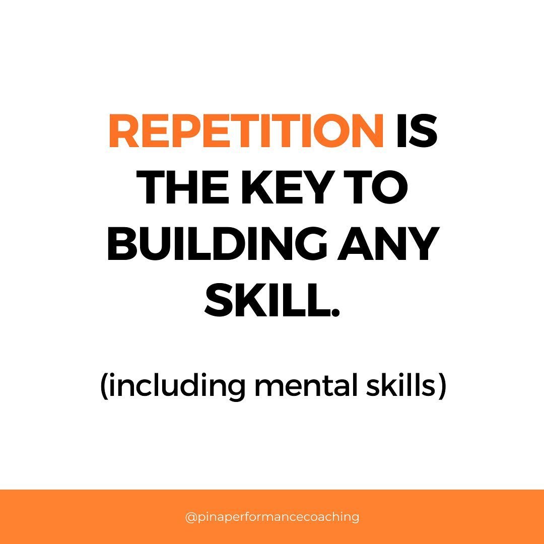 Repetition is 🔑

Achieving greatness in your sport demands repetition.

Repetition in the effort you invest, both physically and mentally.

That&rsquo;s why athletes spend more time practicing than competing. It&rsquo;s the repetitions during practi