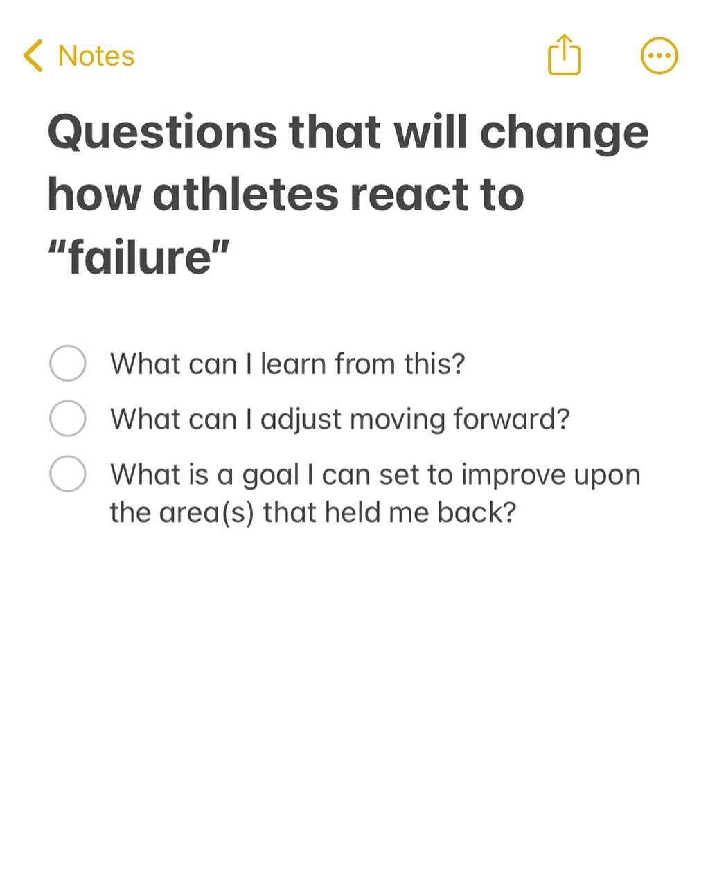 [SAVE THIS] Something I am always trying to emphasize with the athletes I work with is that when you&rsquo;re losing your learning.

It&rsquo;s not the end of the world. 

It&rsquo;s a time for you to evaluate and elevate your game. 

I recently had 