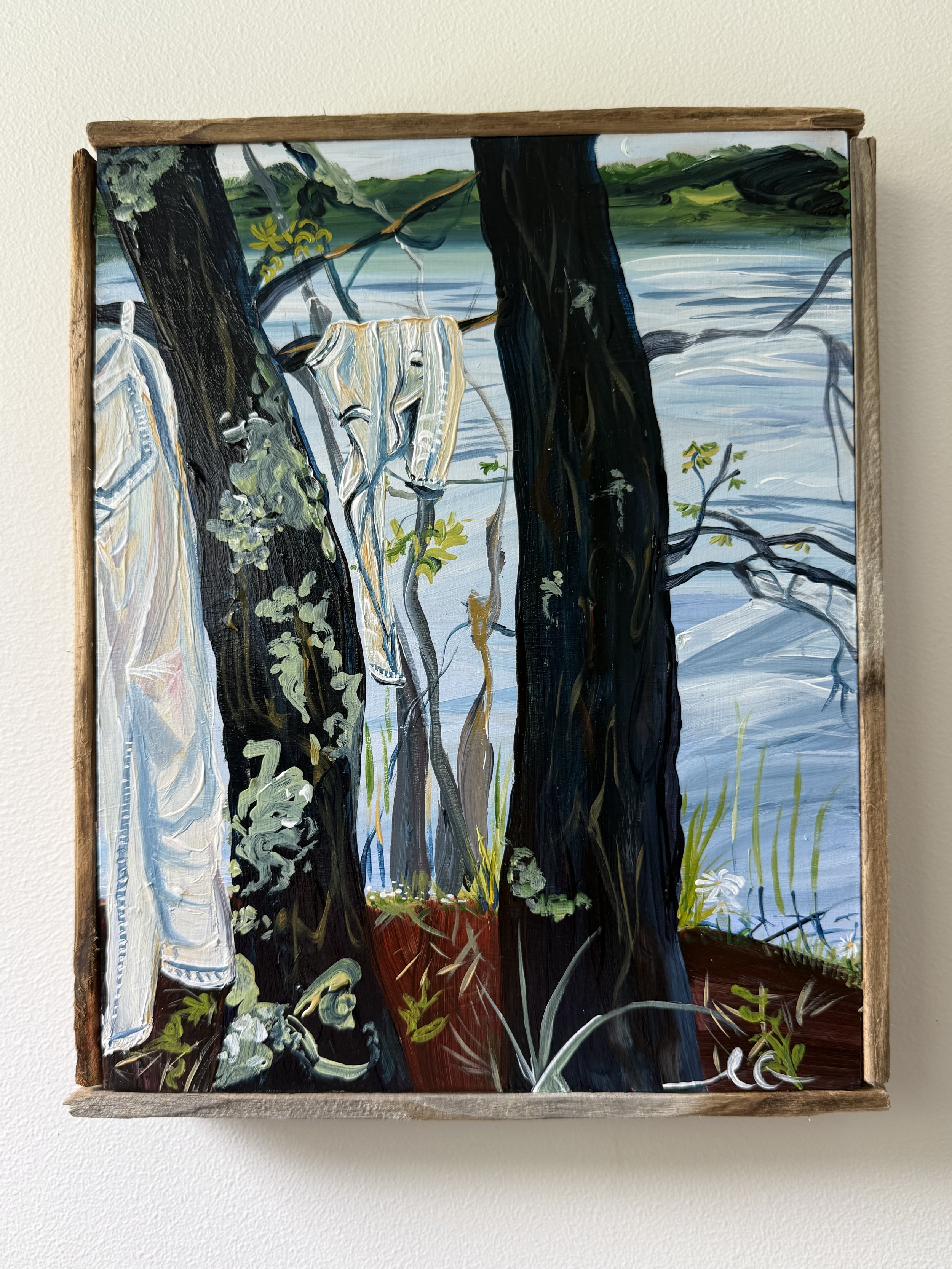 'Changing Room' , acrylic on wood , 2026