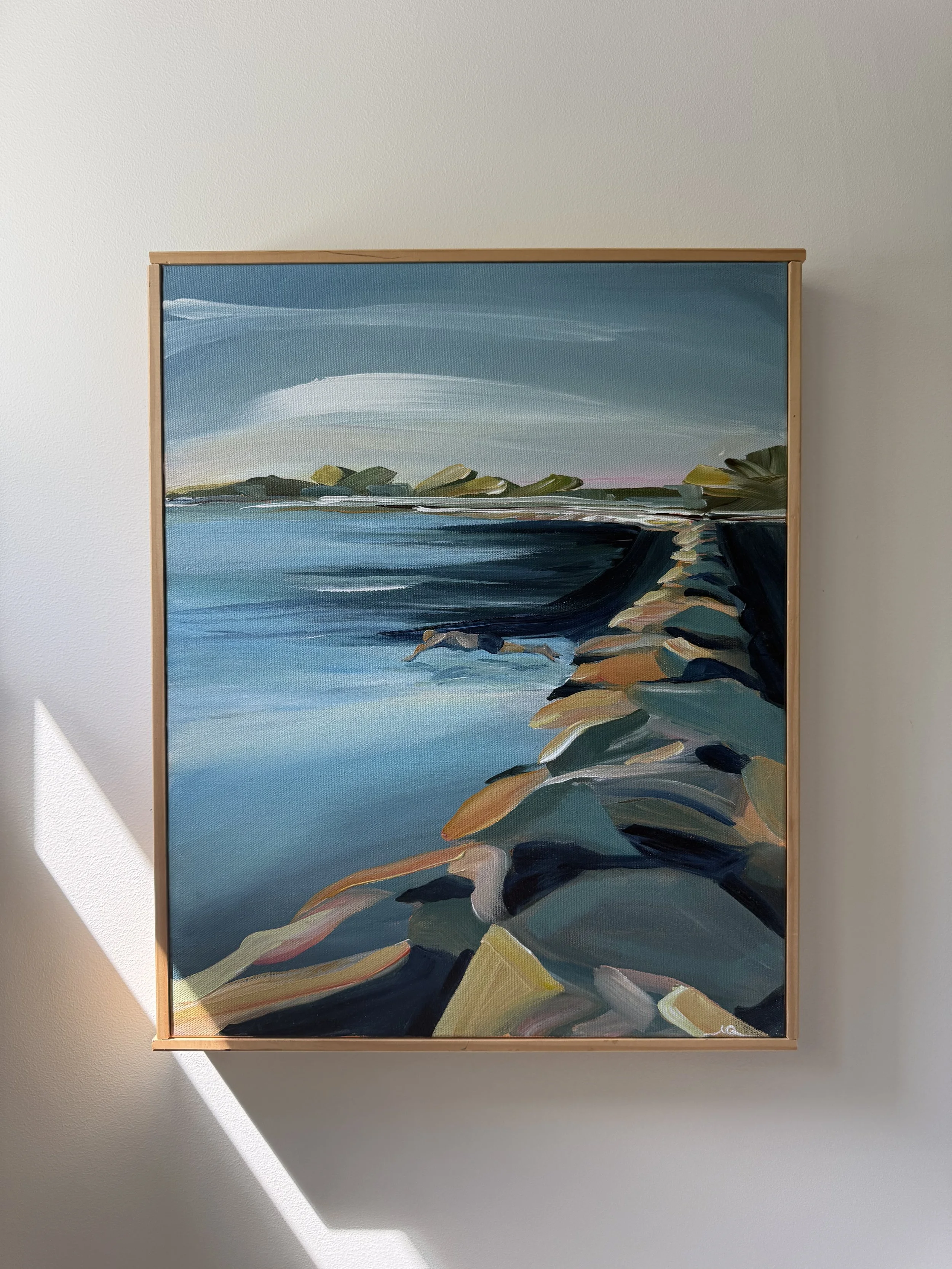 'Forever Dive' , acrylic on canvas , 2025