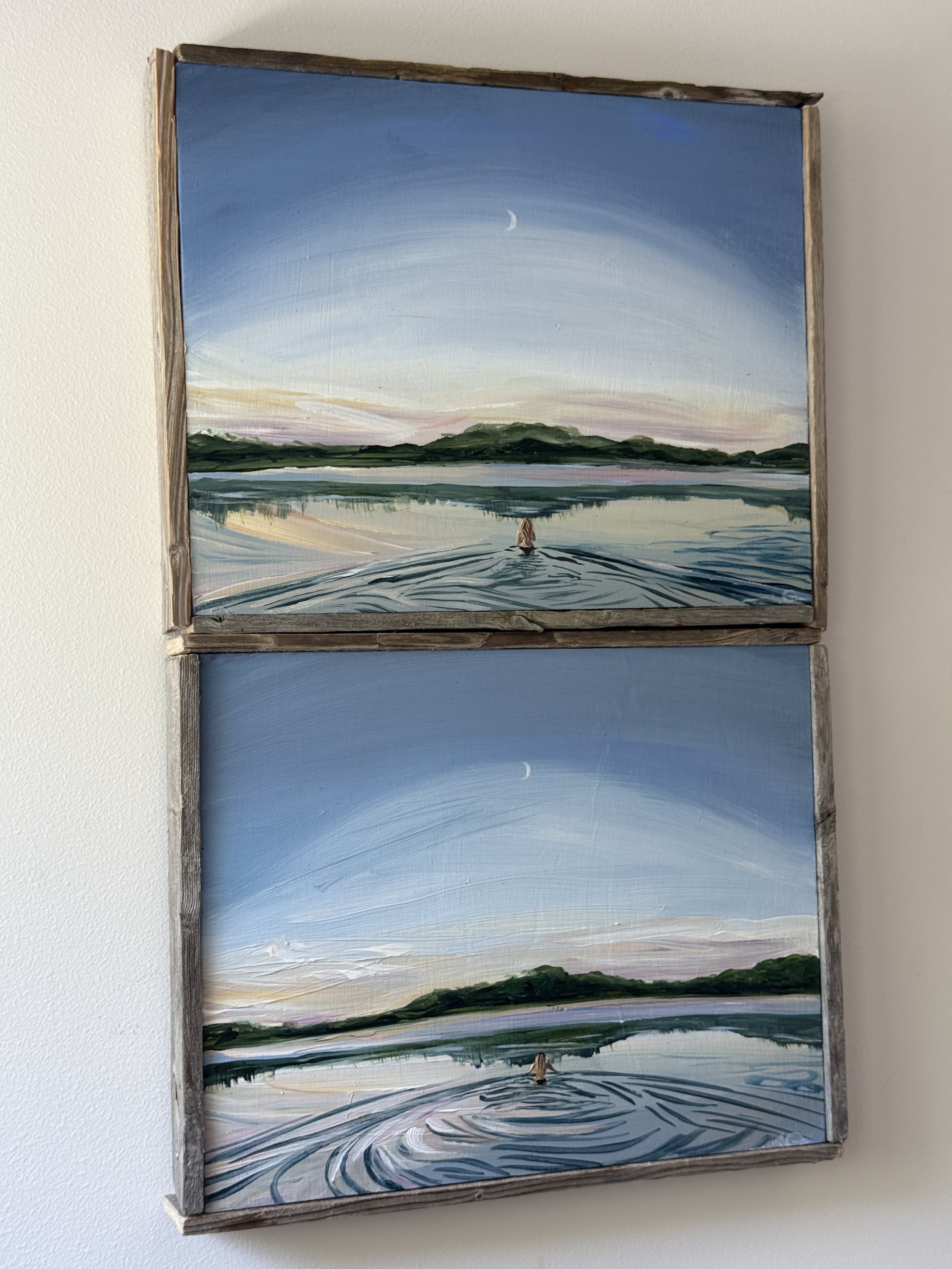 'Say a Little Prayer' / 'Leap of Faith', acrylic on wood, 2026