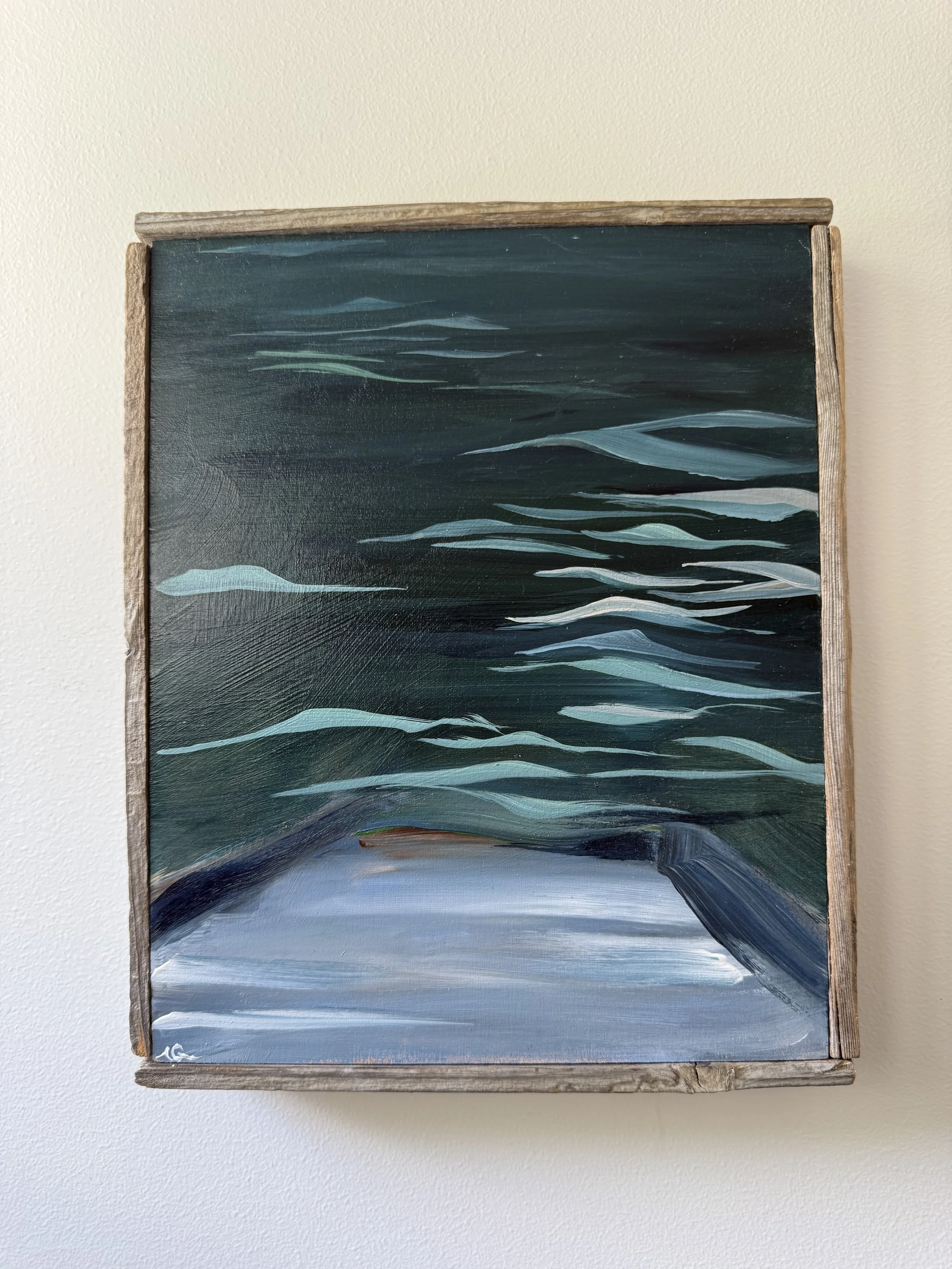 'Boat Slip 1', acrylic on wood, 2026