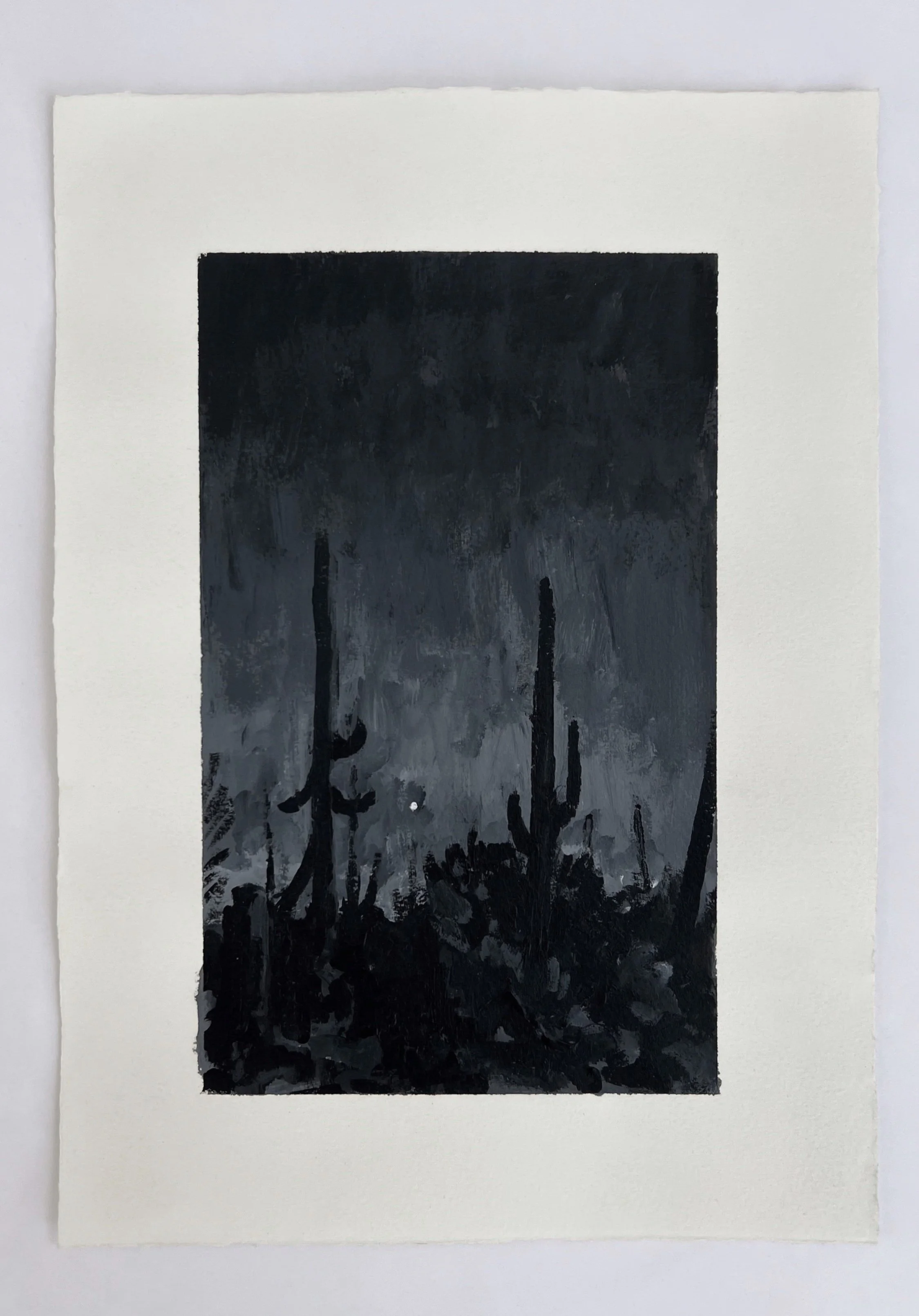 Spica, Acrylic on Arches paper, 8 in x 5 in, 2025