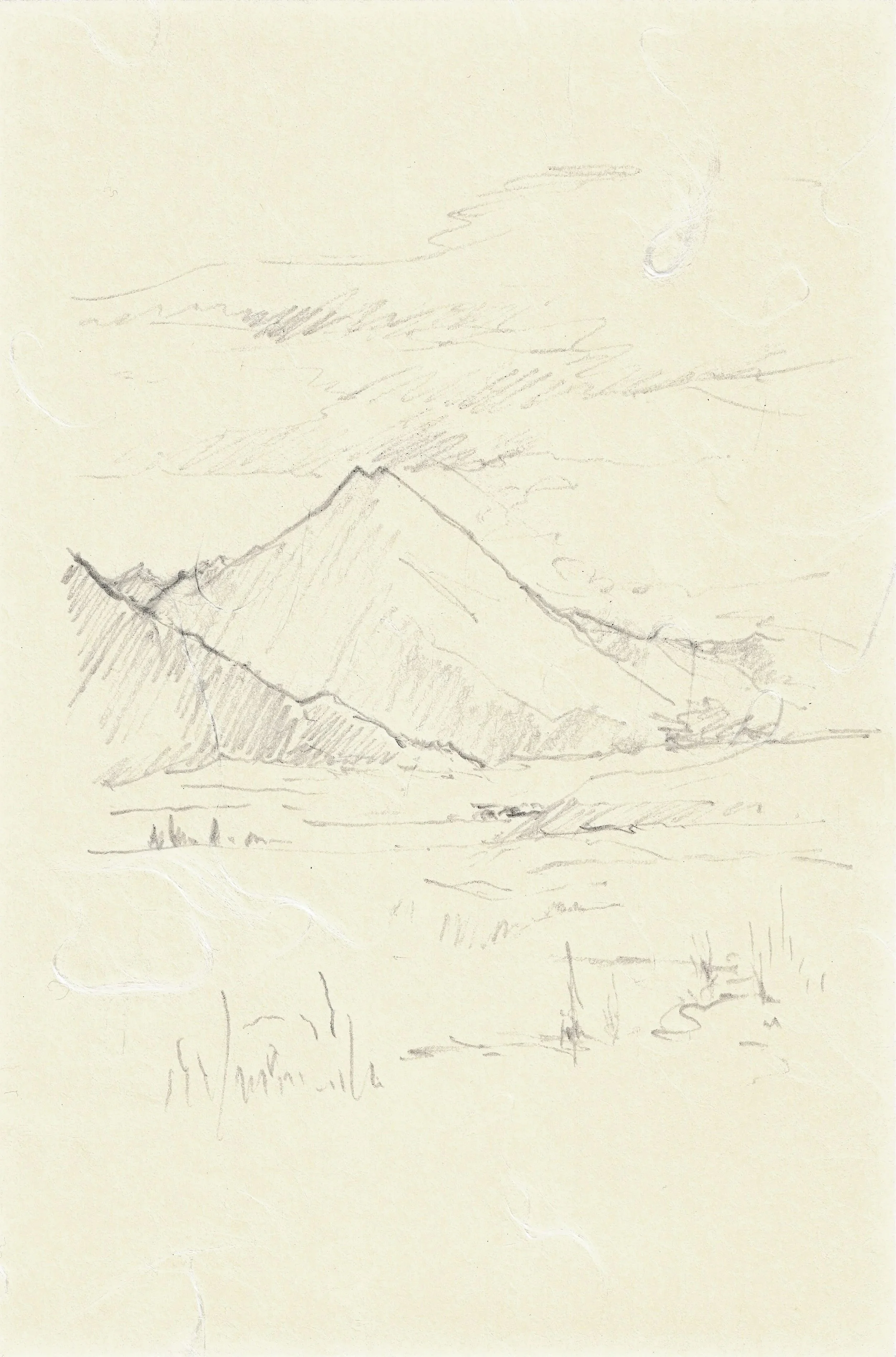 Emigrant Peak, Paradise Valley | MT, pencil on kozo paper, 2025