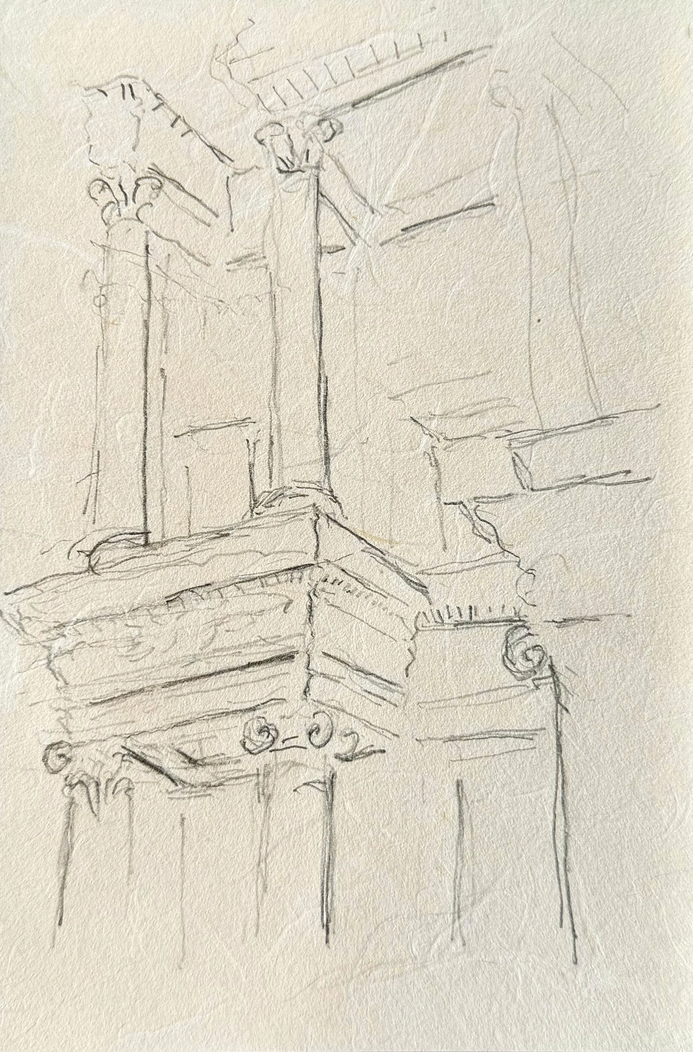 Library of Ephesus  | Turkey, pencil on kozo paper, 2026