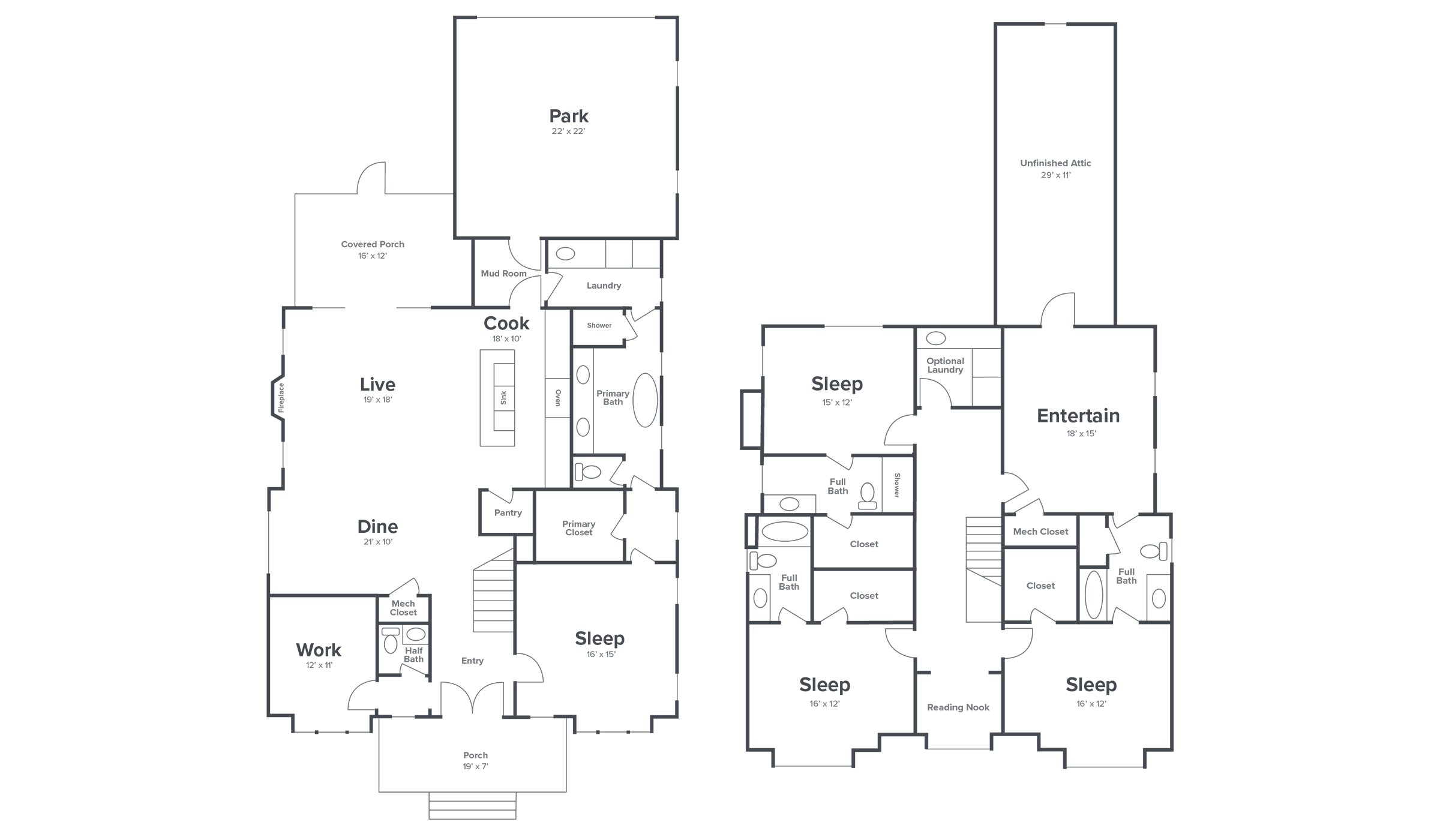 Floor Plans — The Preserve at June Lake