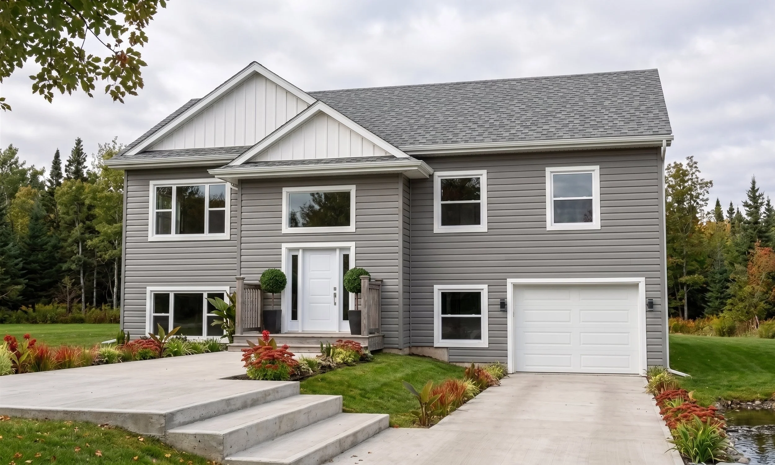 Home builder custom design split entry plan