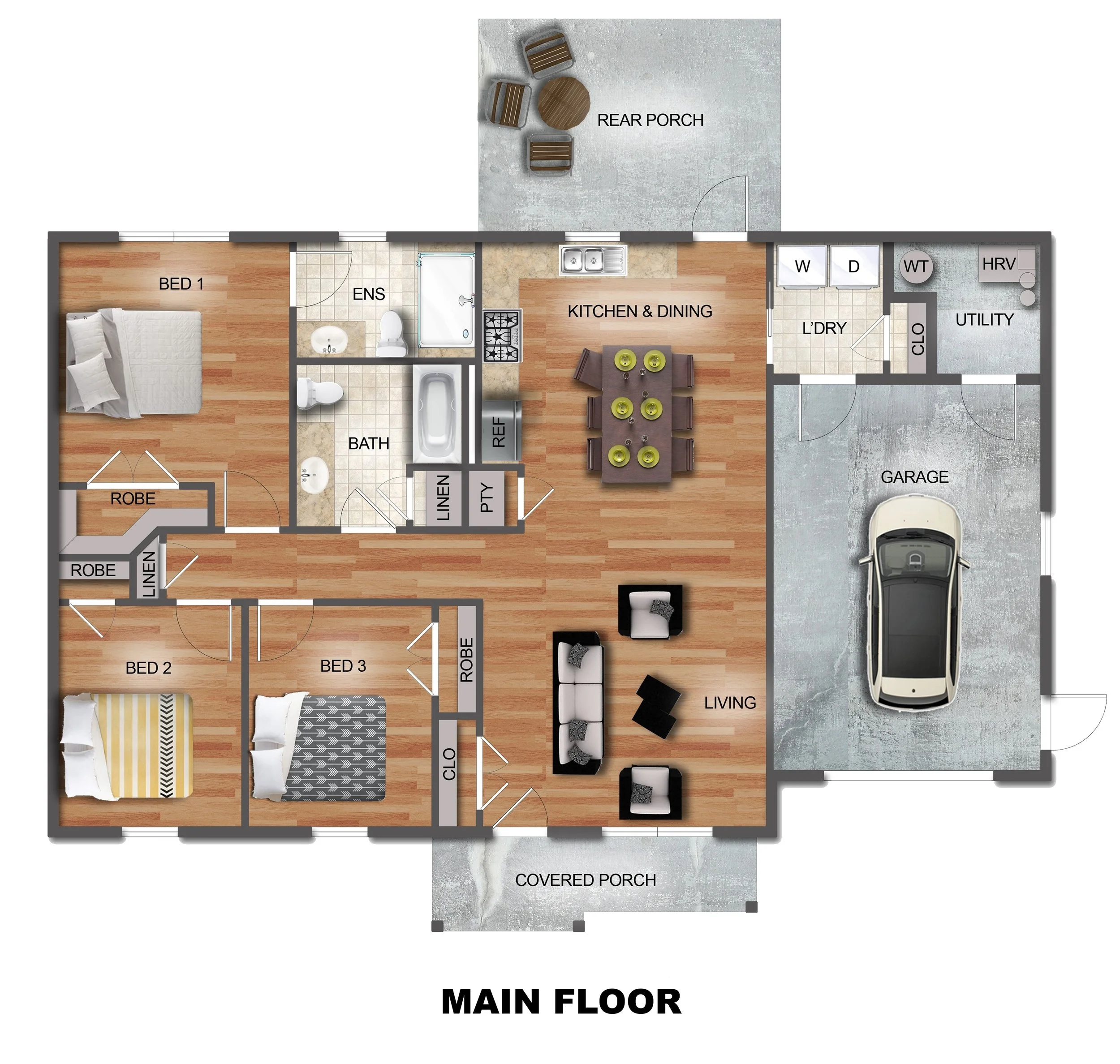 The Silverwood - Main Floor Plan