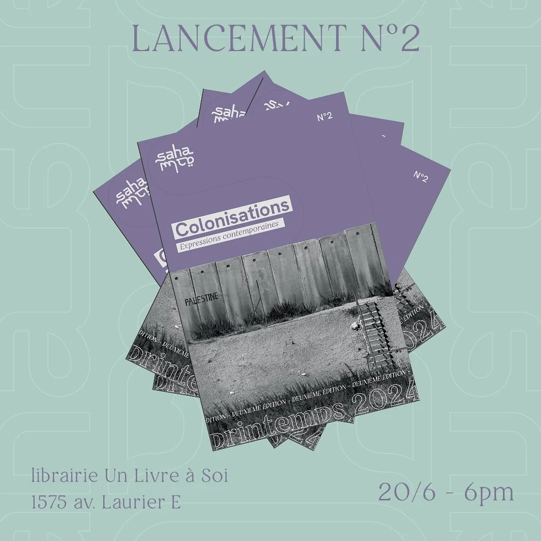Notre &eacute;quipe est tr&egrave;s heureuse de vous annoncer le lancement de notre deuxi&egrave;me num&eacute;ro &ldquo;Colonisations : expressions contemporaines&rdquo; et de vous r&eacute;v&eacute;ler la couverture de celui-ci (design par L&eacute