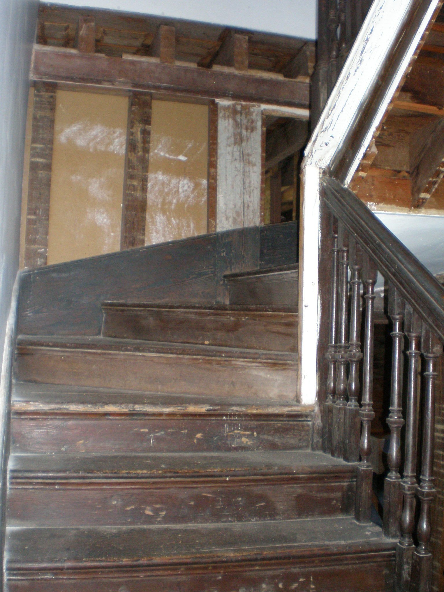 Stairs leading to attic