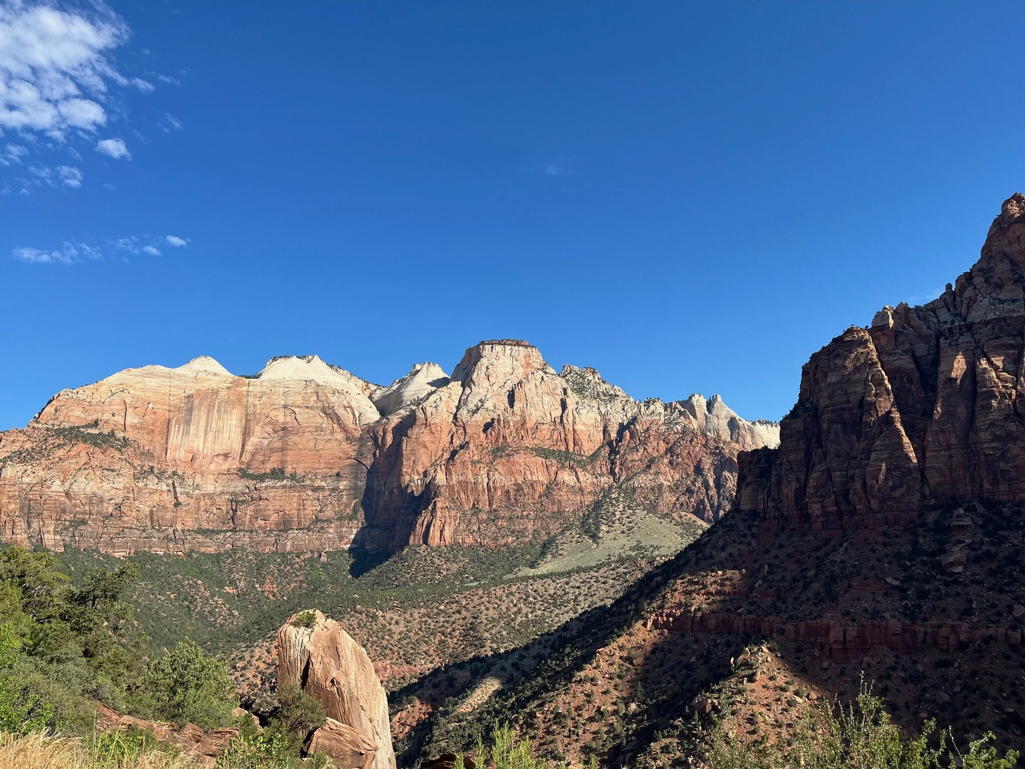 Views of Zion Canyon from near the tunnel