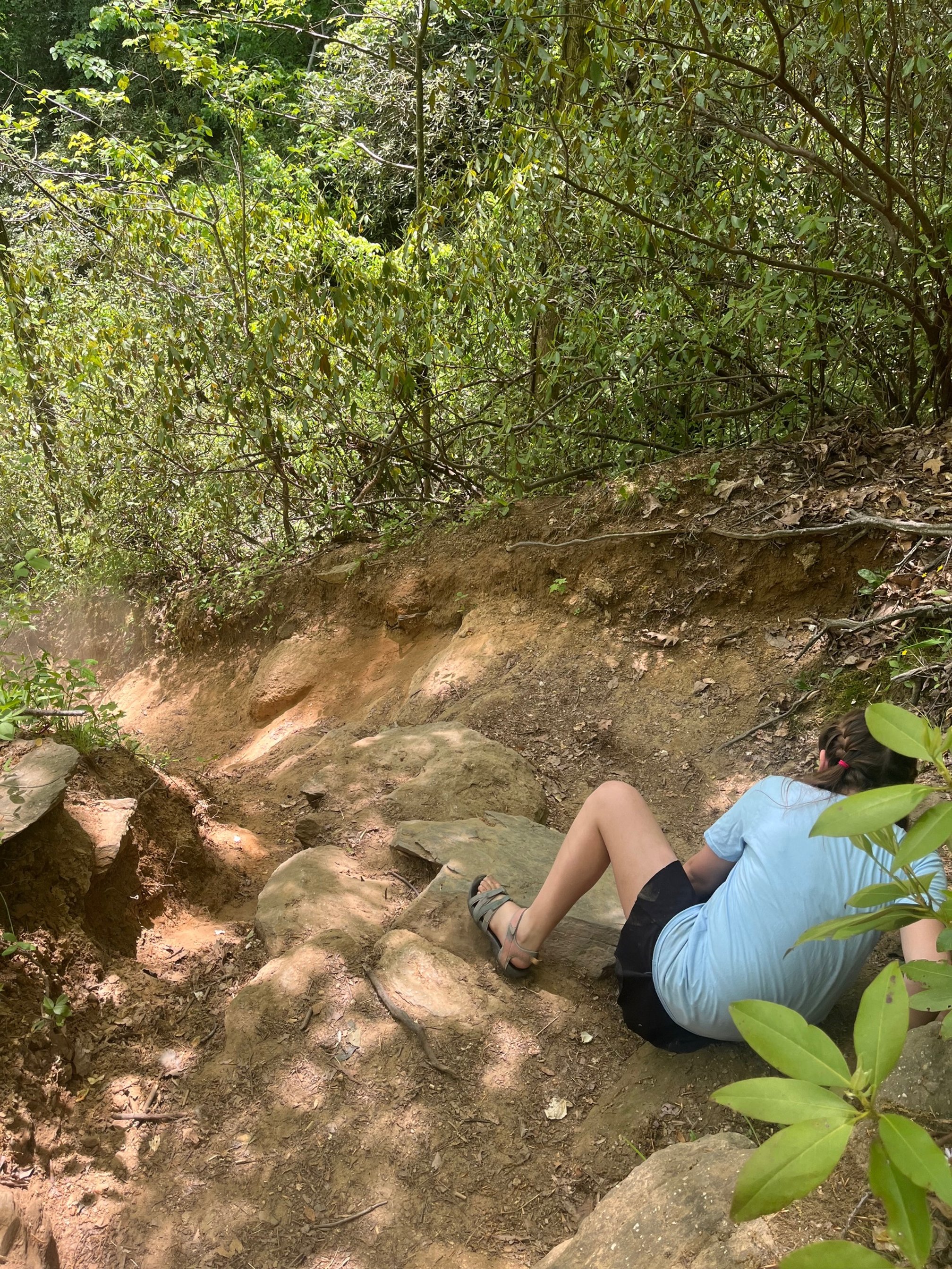 My daughter scrambling