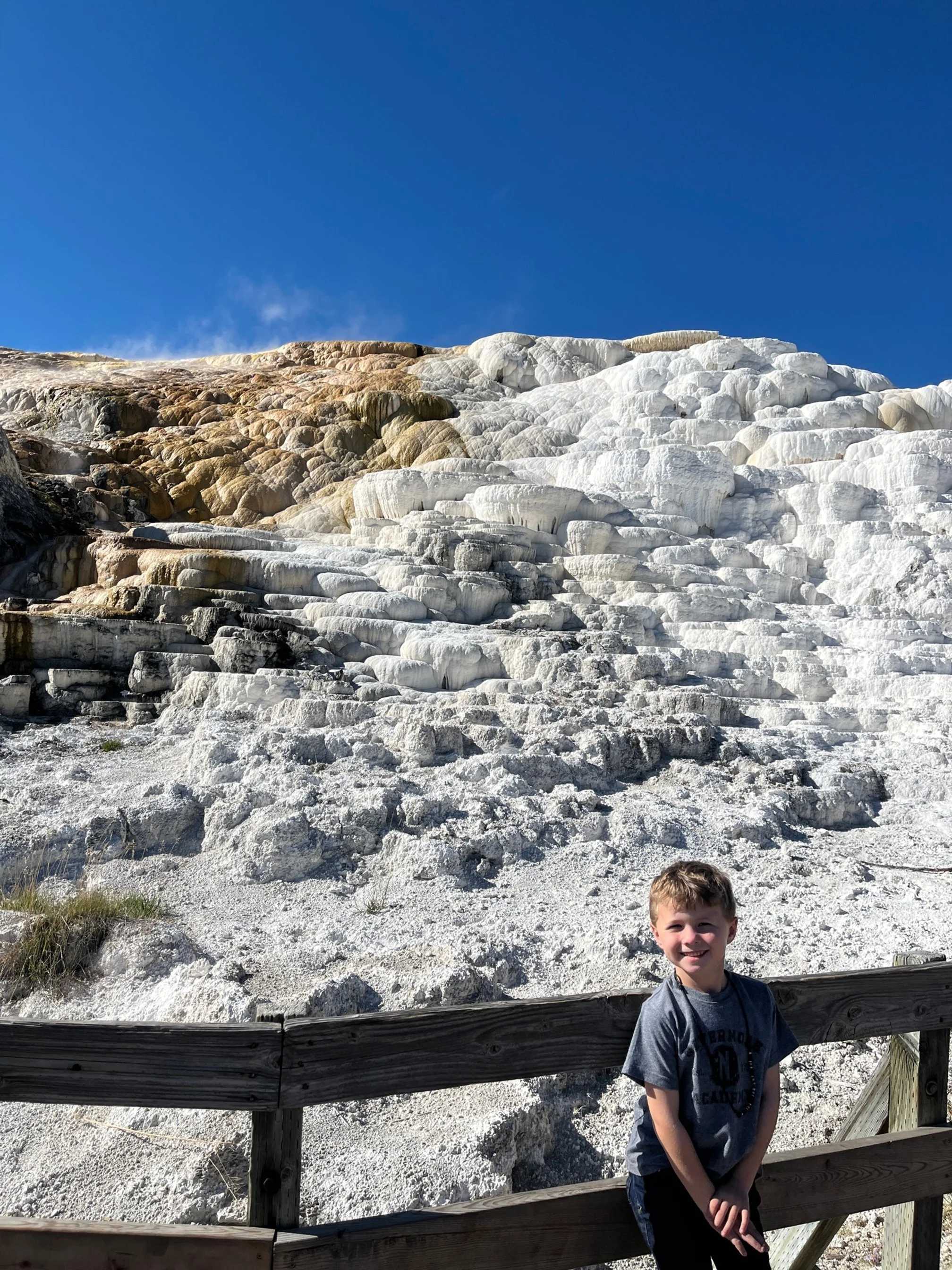 My son at Devil's Thumb