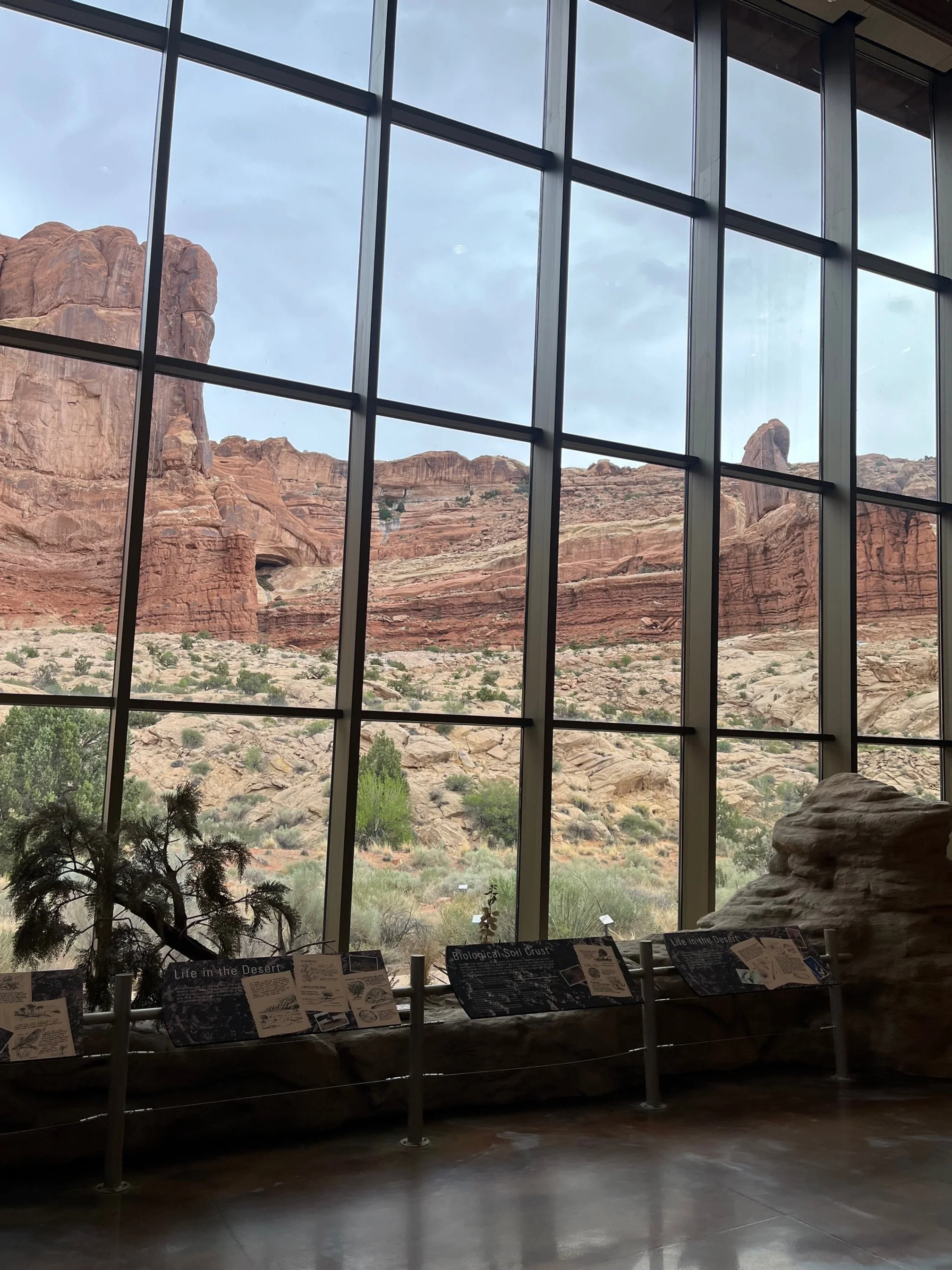 Inside visitors center