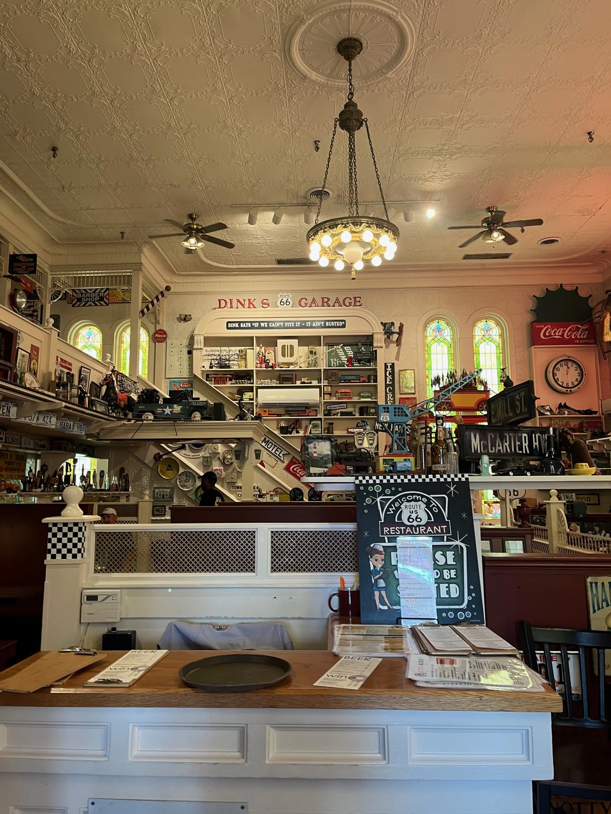 Inside the Route 66 Restaurant