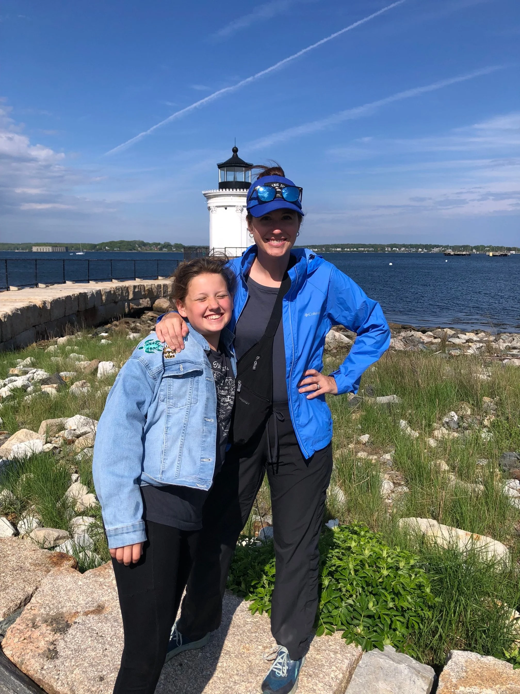 My daughter and I at Bug Island Lighthouse
