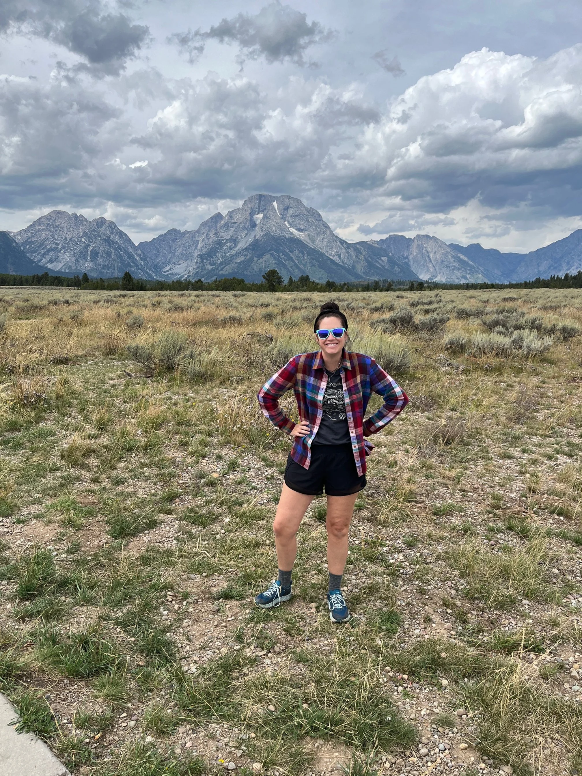 and my trail runners in Grand Teton National Park