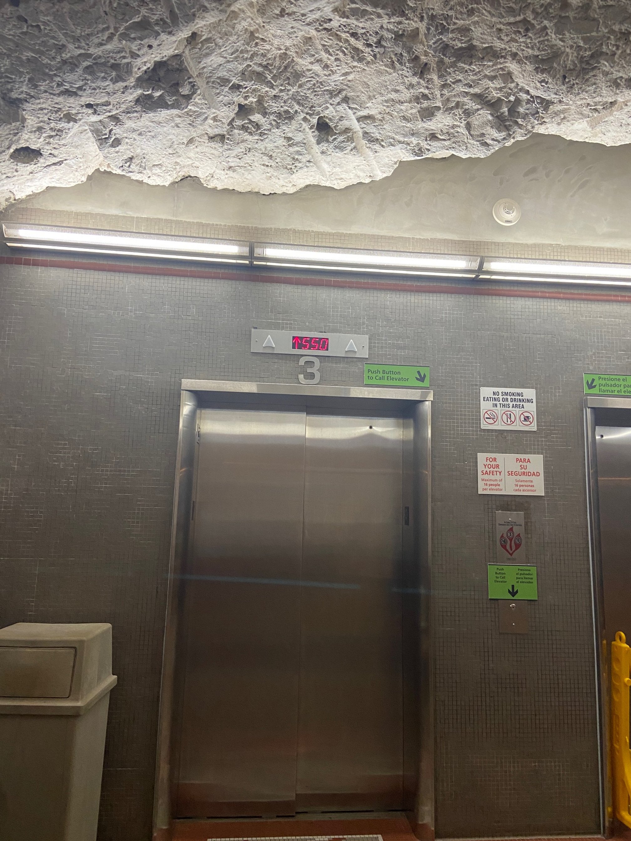 vs. the elevator to the Big Room