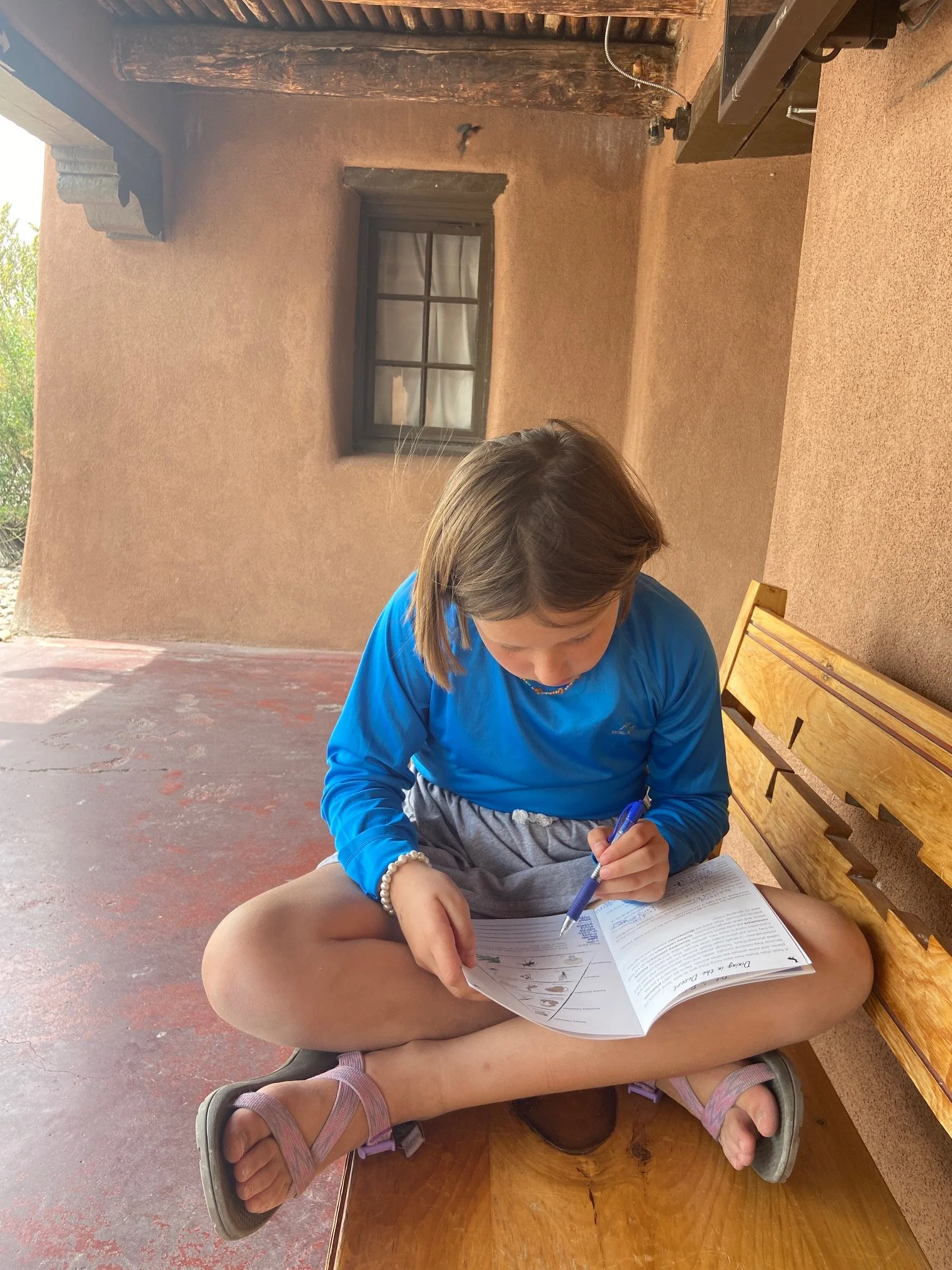 Working on the Junior Ranger booket