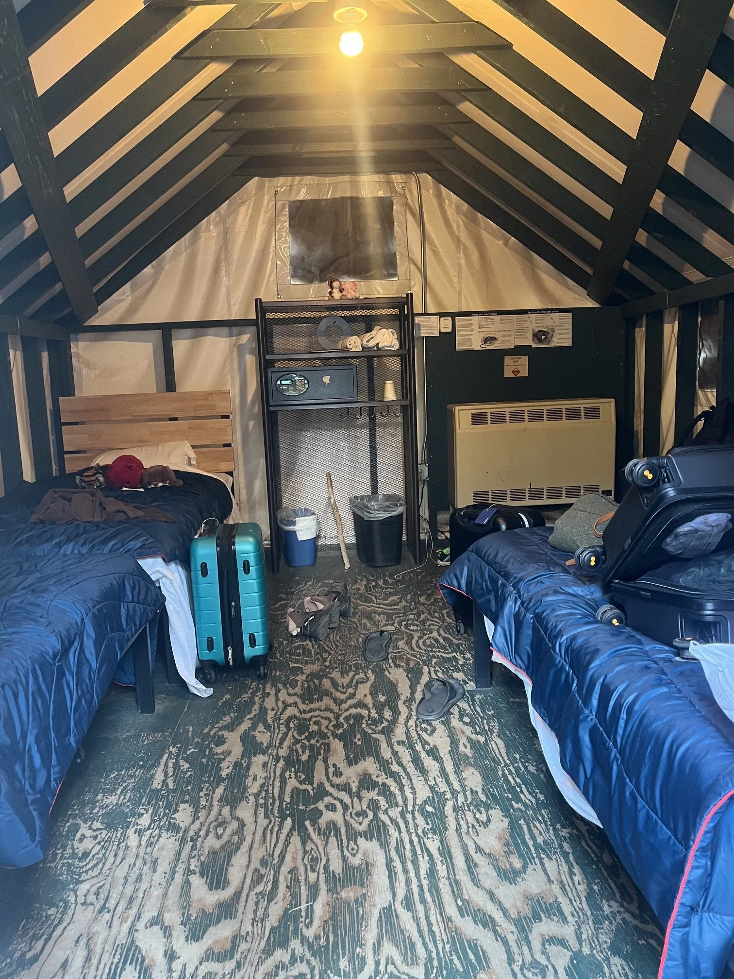 The interior of our tent