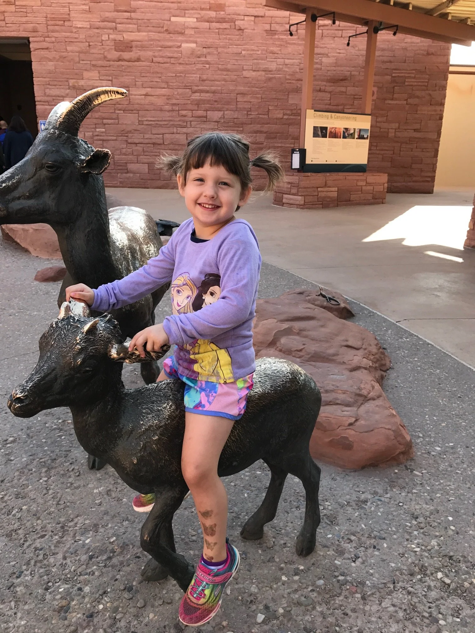 My daughter playing at the visitors center on her first visit...