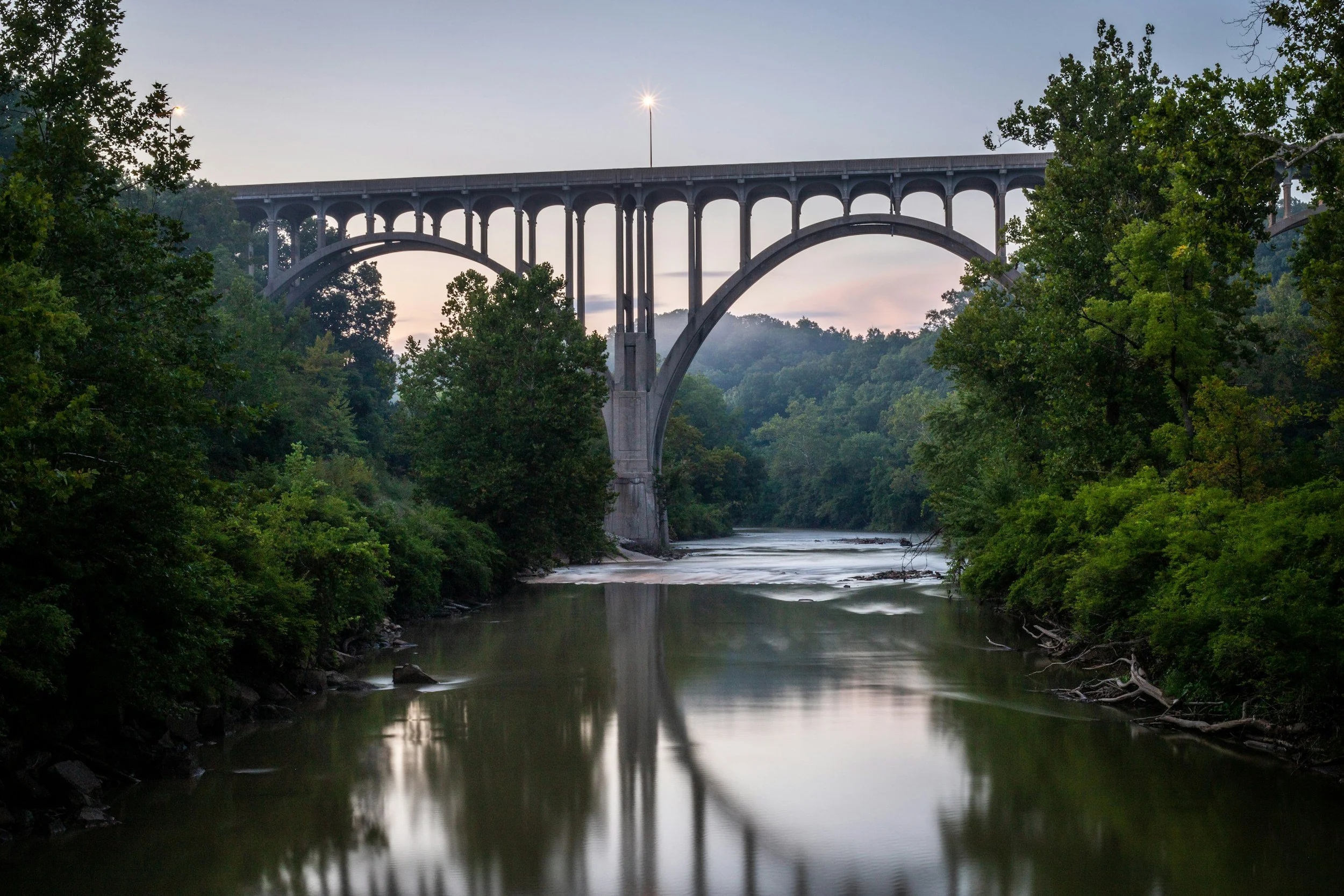 The Brecksville-Northfield Bridge in the middle of Cuyahoga Valley National Park