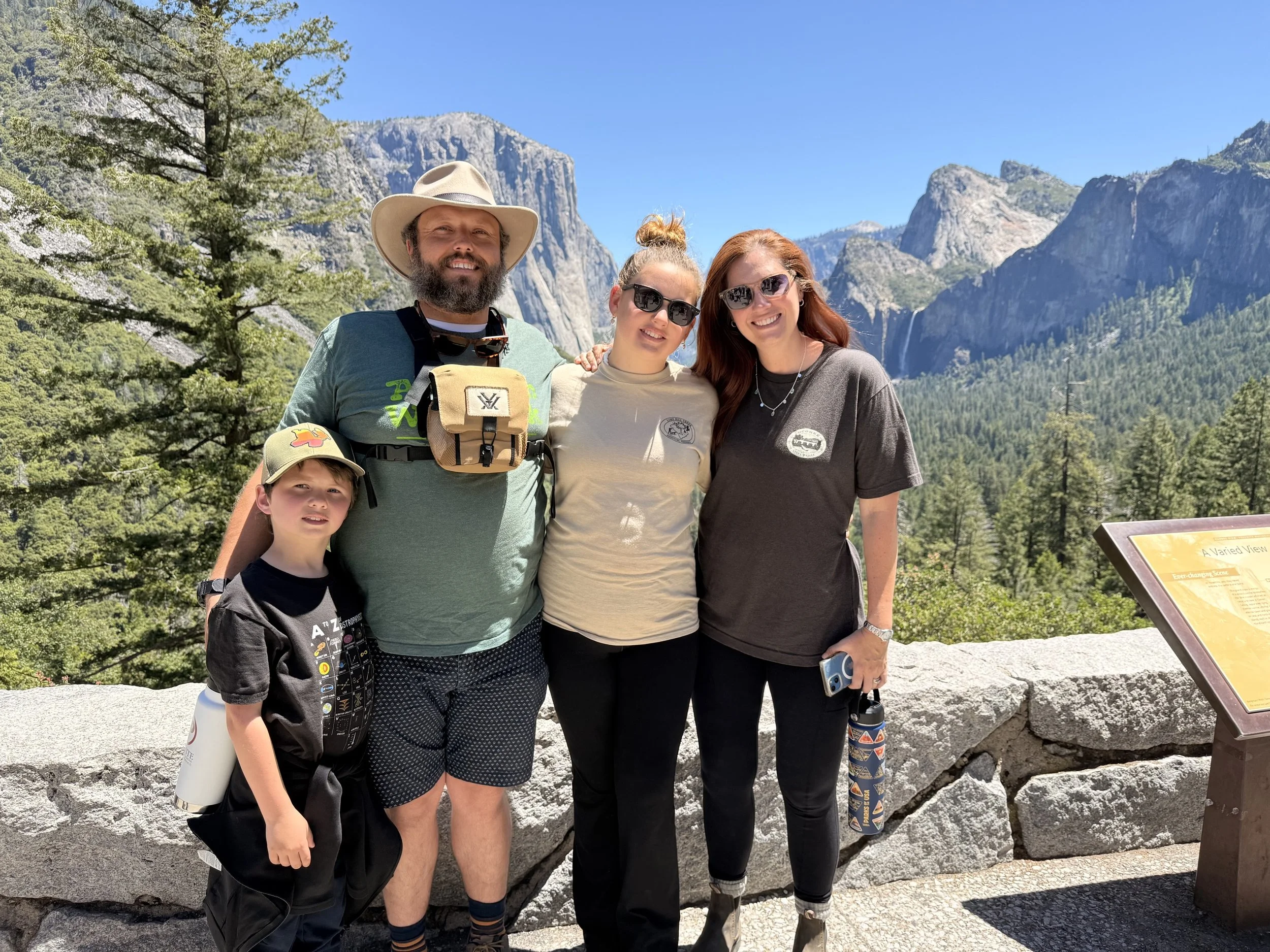 My family and I at the Tunnel View overlook