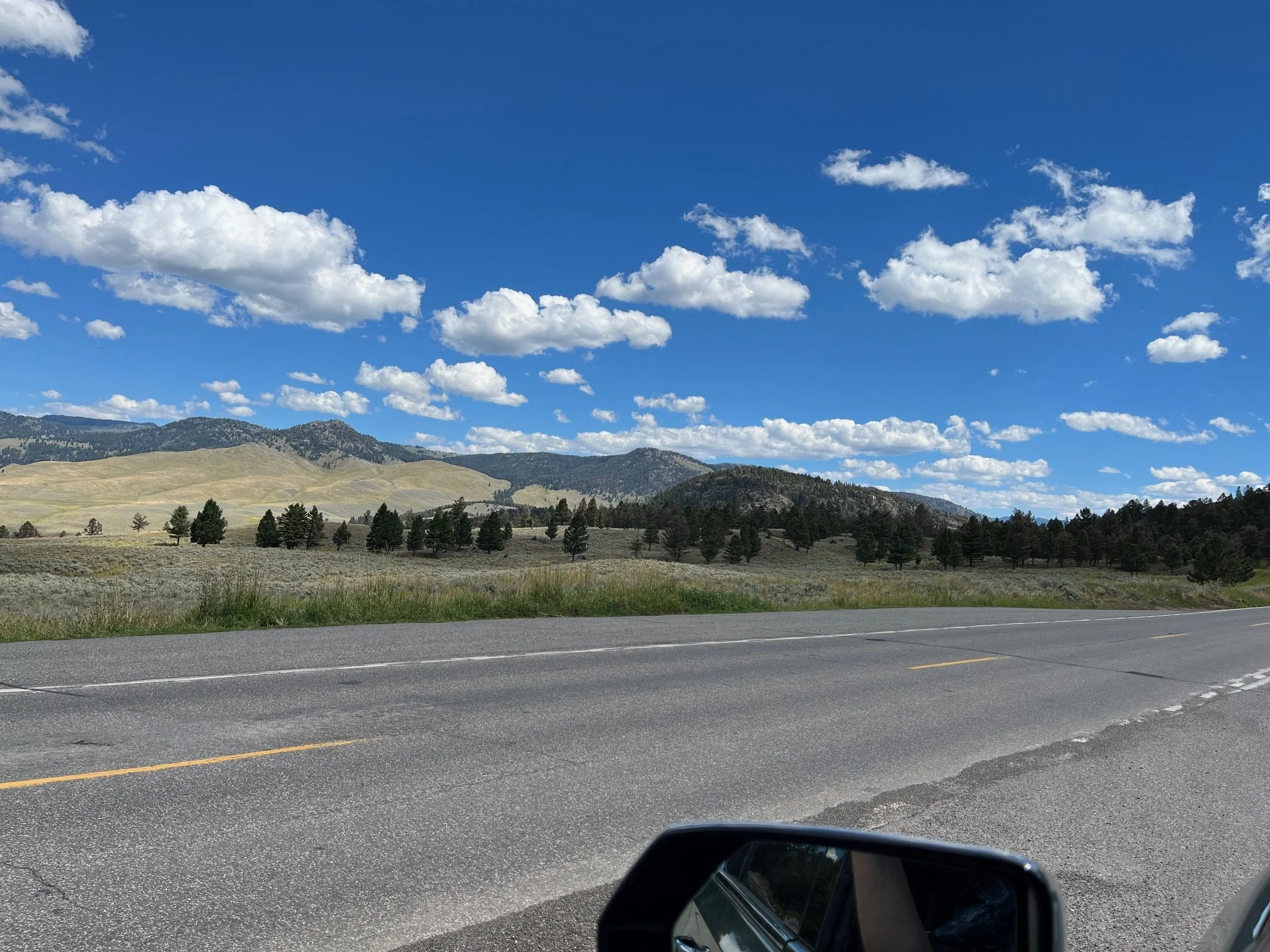 Driving on a back road in Montana between Glacier and Yellowstone