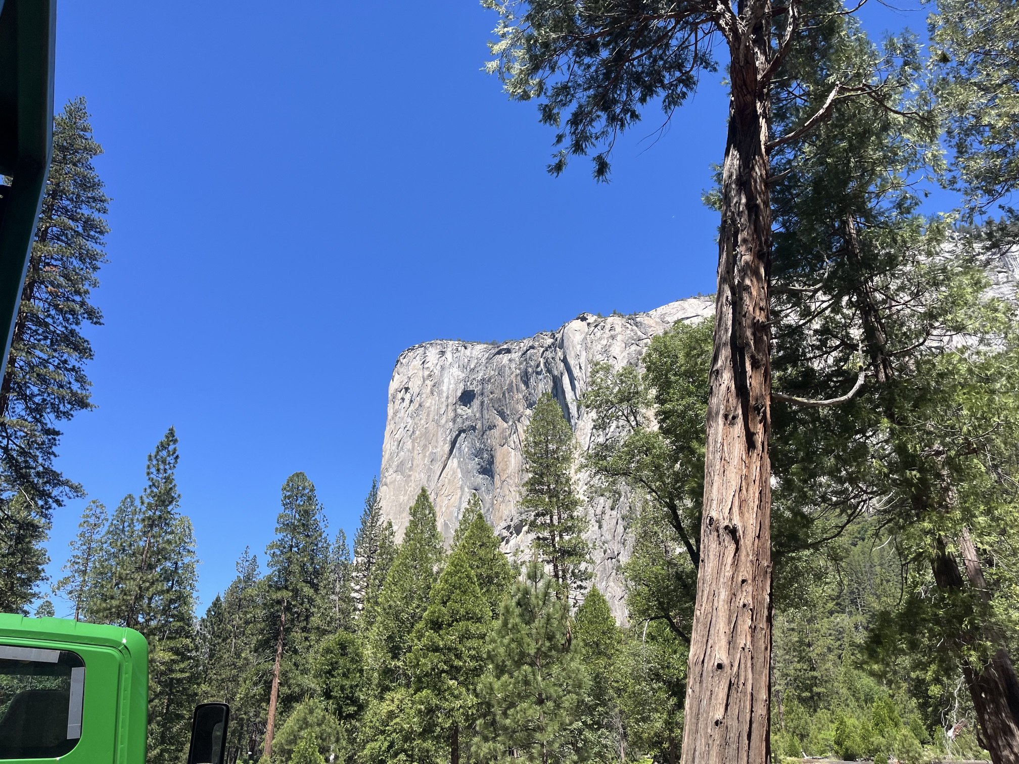 El Capitan as seen from the Valley Floor Tram Tour