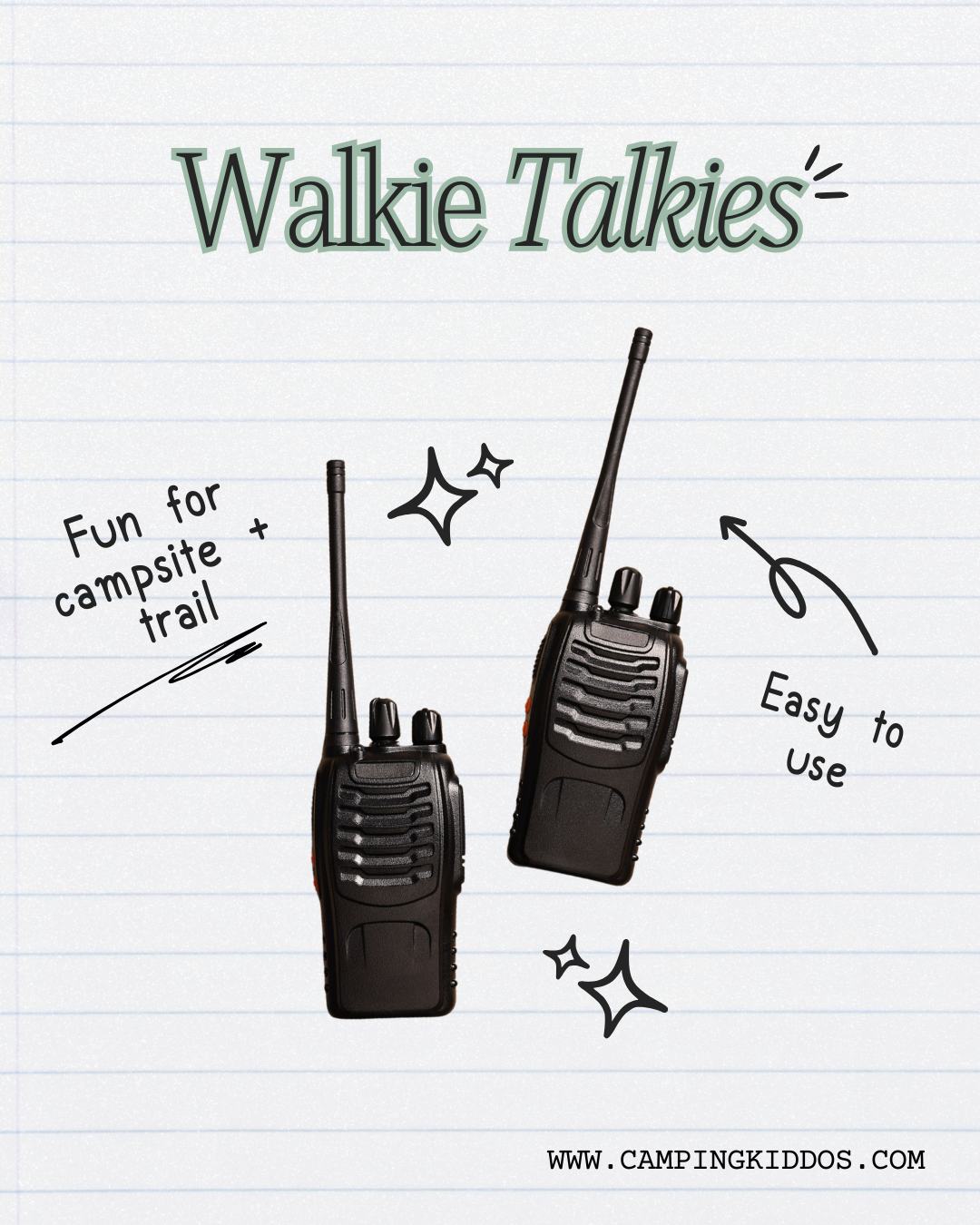 Black plastic walkie talkies within a collage