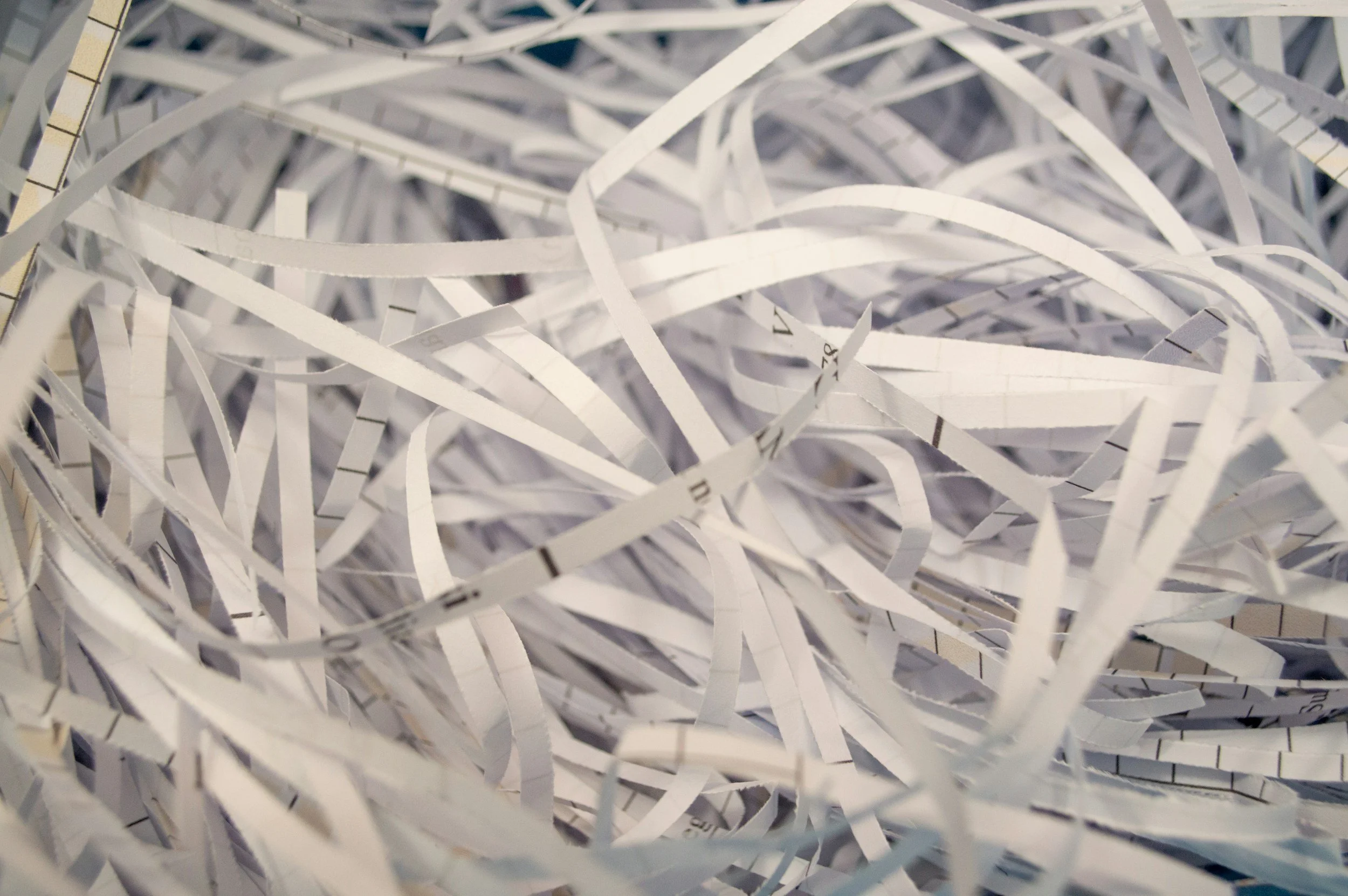 image of paper that has been shredded
