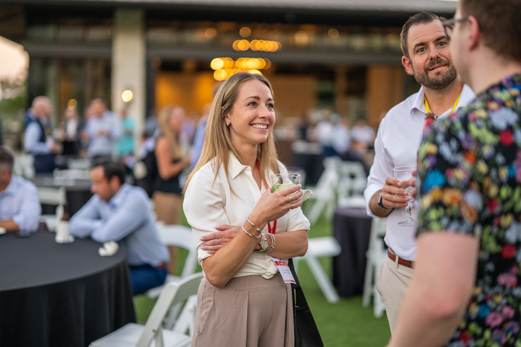 Attendees networking during the Citywire conference reception.