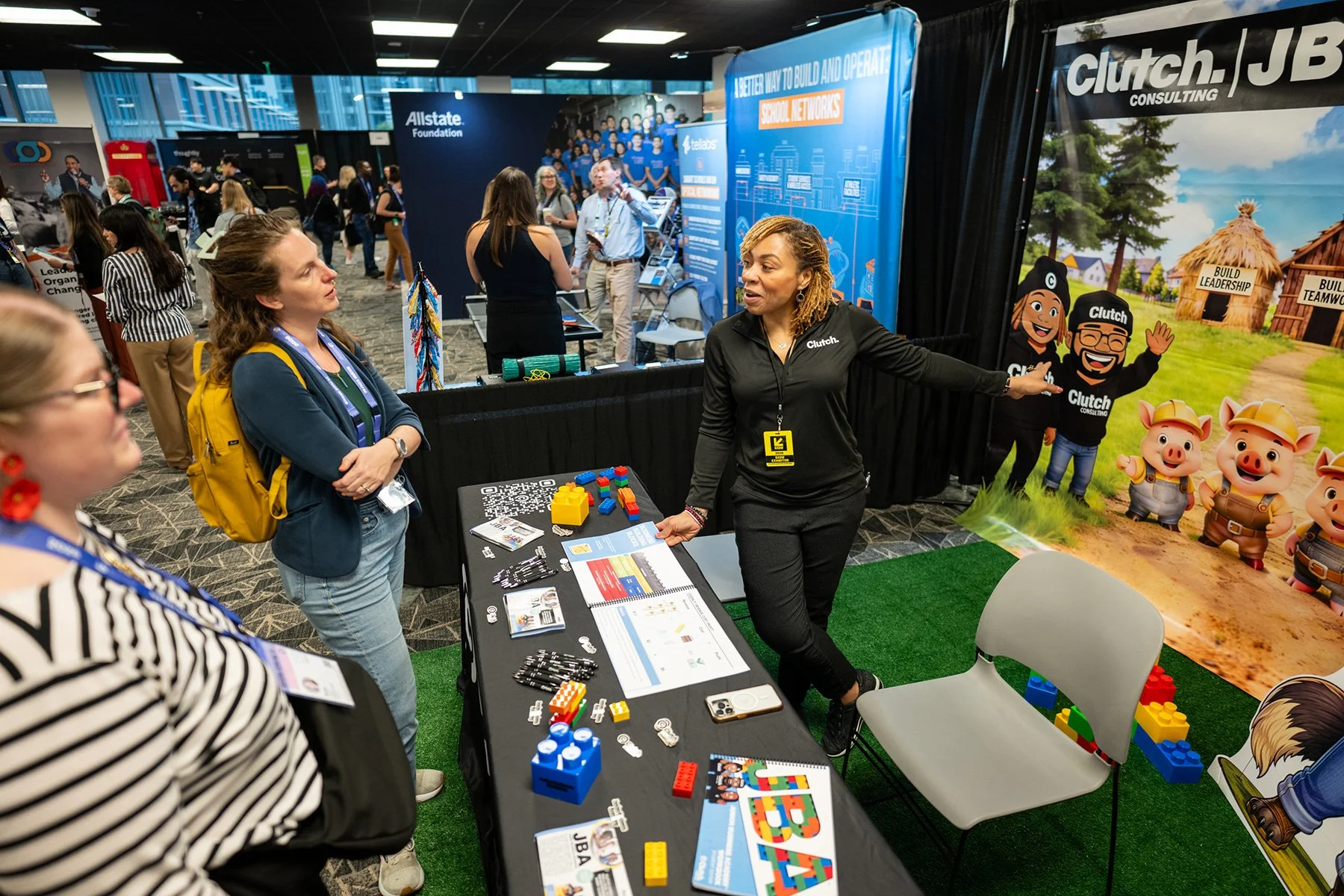SXSW EDU 2026 trade show floor in Austin. Clutch brand activation. Professional event photography by Tico Mendoza Studios.