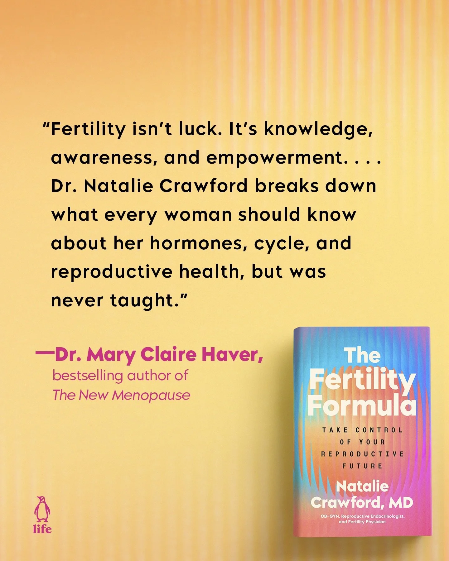 Early words about The Fertility Formula have meant more to me than I can put into words. I&rsquo;m endlessly grateful for the friends and family who supported me through the writing process and who took the time to read it and share such thoughtful e