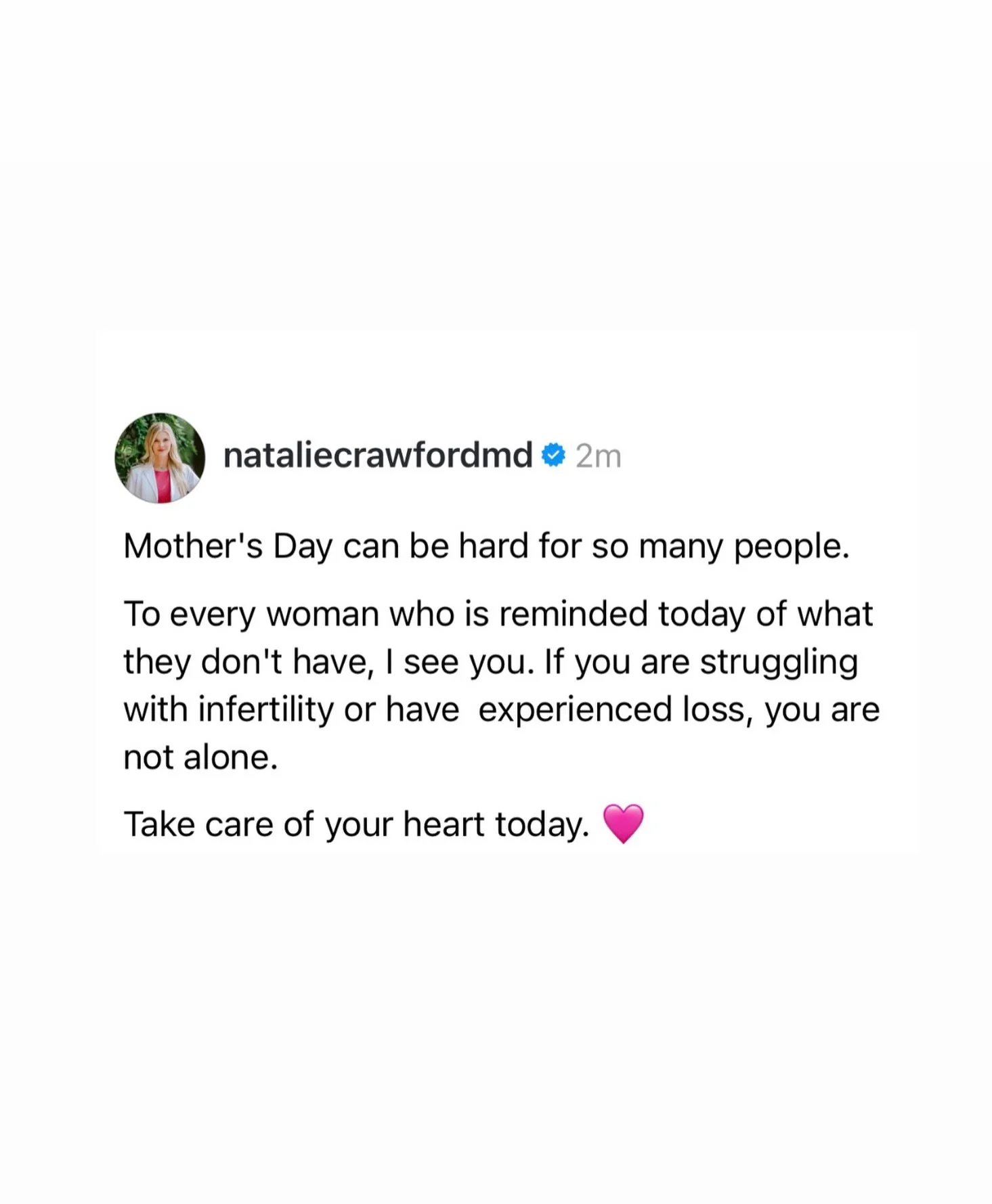 Sending love to everyone on Mother's Day. 🩷