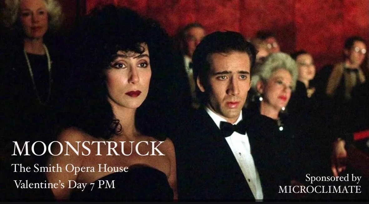Living out my humble dream of playing my favorite movie on the @smithoperahouse big screen. Drop by Microclimate before or after for oysters, specialty cocktails, and dessert 🤌✈️🥂🍝🌕🌹🥖💃🏻