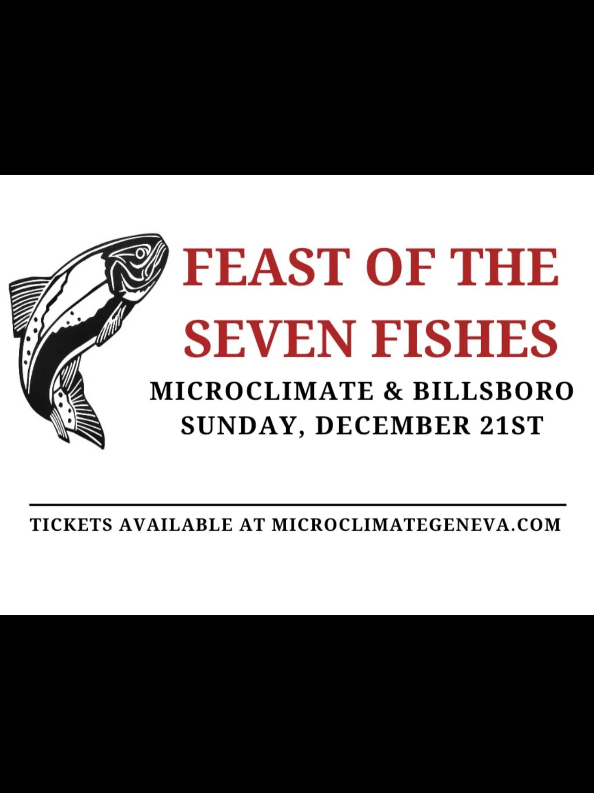 SOLD OUT! Tickets are live on our website for our 4th Annual Feast of the Seven Fishes with @billsborowinery. Tickets are limited so grab yours while you can!