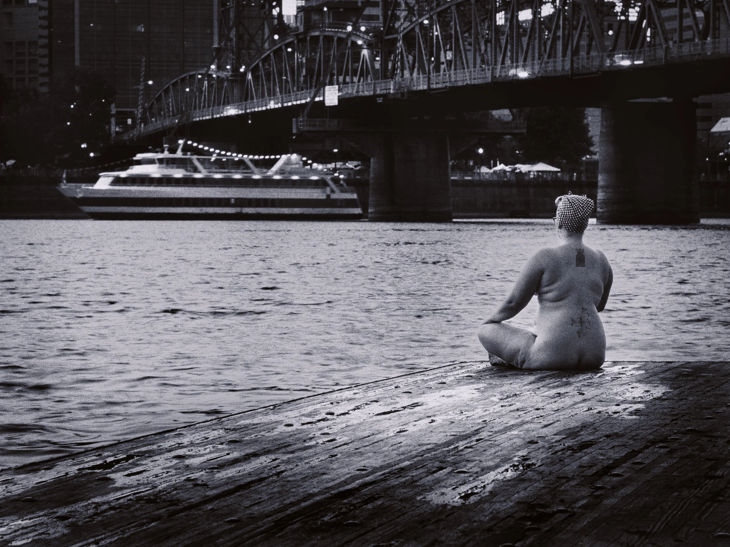 Bridgetown Nudes, Ms M, Willamette River, Portland, Oregon, USA 2015