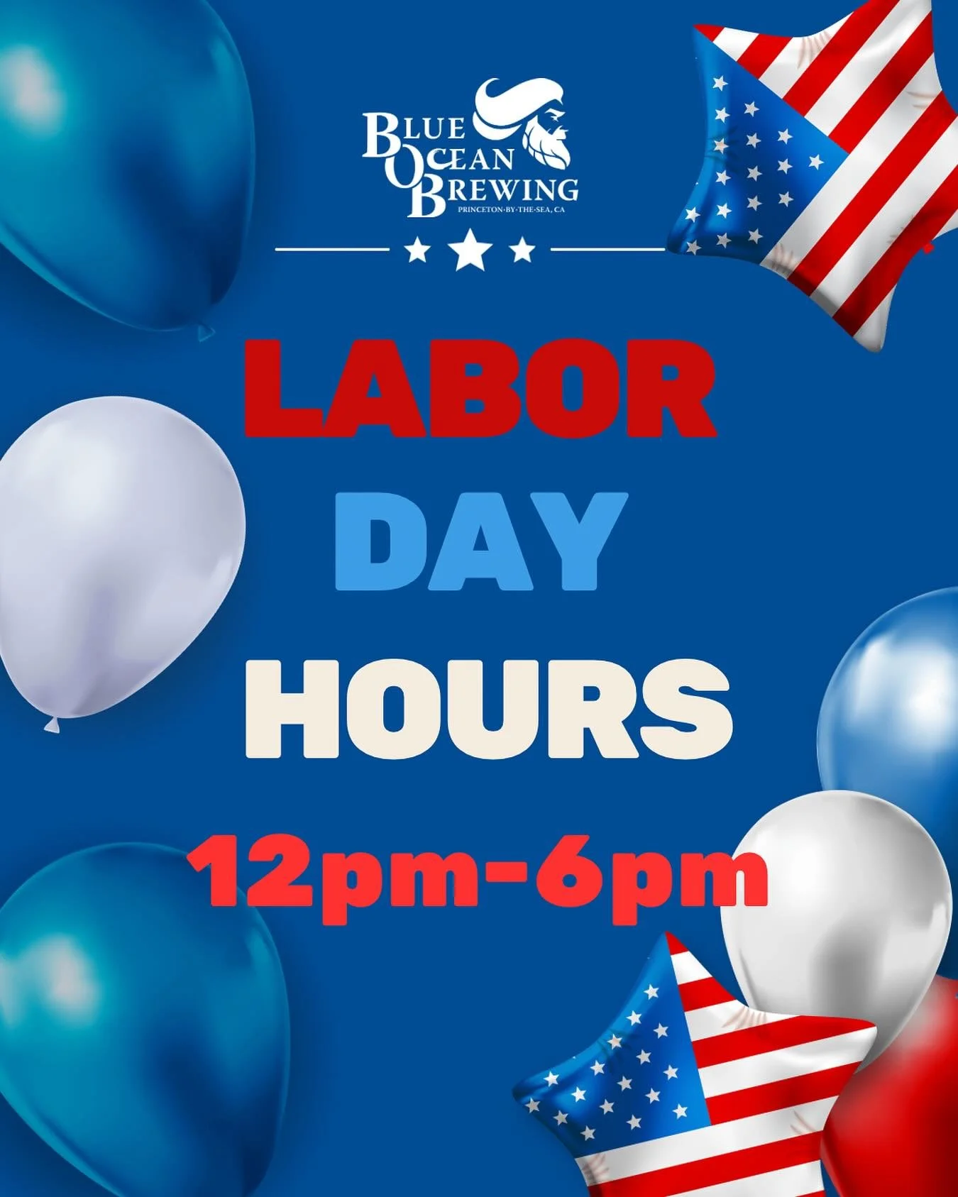 LABOR DAY HOURS 12PM-6PM
Come reward yourself with a cold beer on Labor Day! Food from @calicaracas 
#laborday #BlueOceanBrewing #HalfMoonBay #HalfMoonBayLife #BayAreaBreweries
#CraftBeerBayArea #CaliforniaCraftBeer#craftnotcrap #DrinkLocal #Support